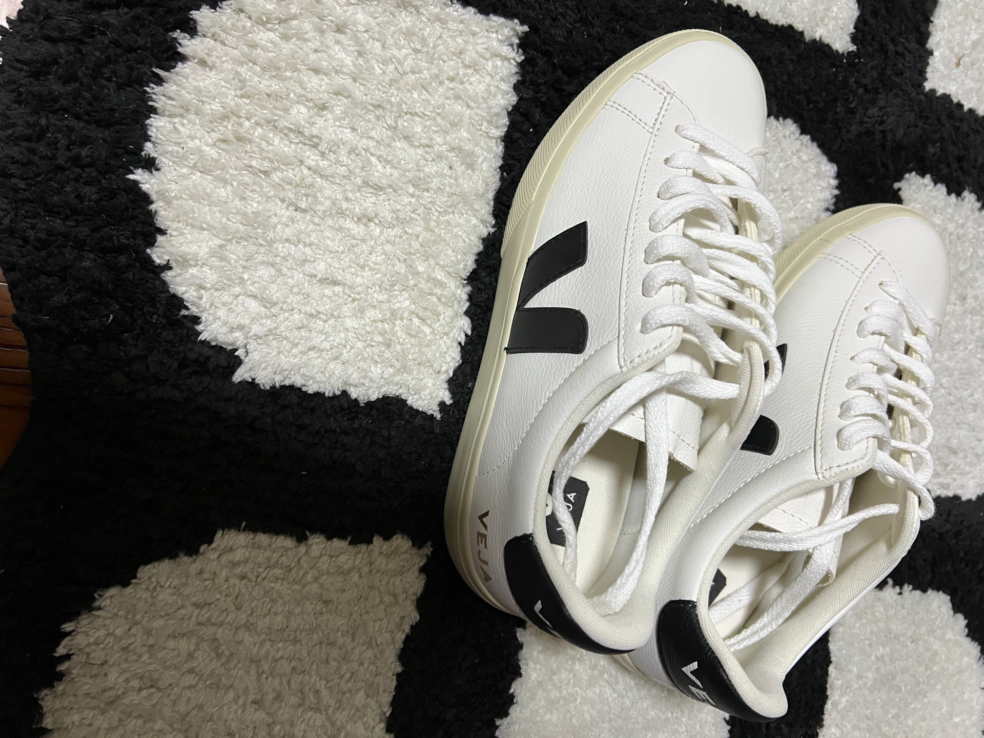 custom review-VEJA Campo Кожа Низкие Кроссовки для скейтбординга Унисекс Белый Черный