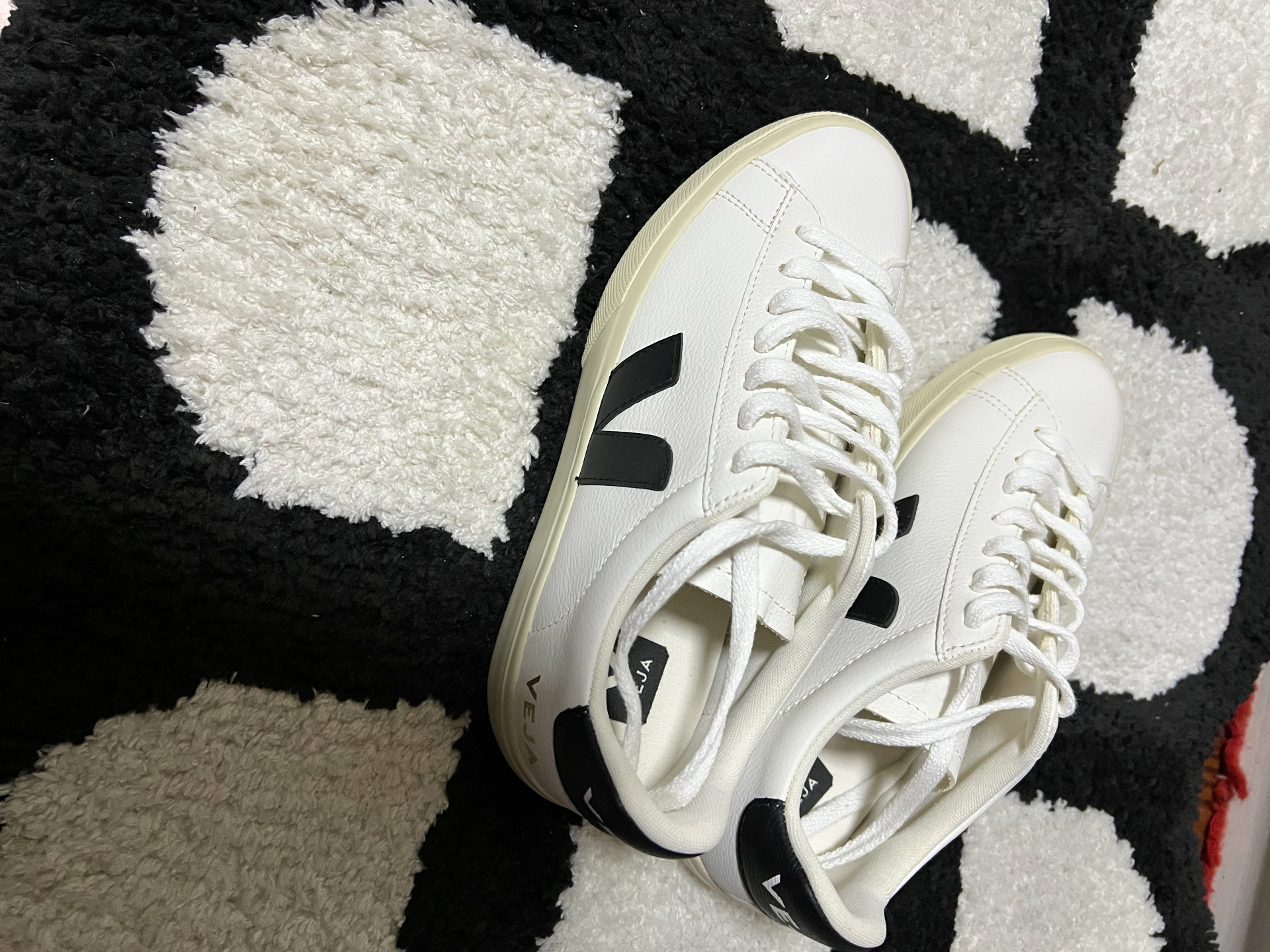 custom review-VEJA Campo Кожа Низкие Кроссовки для скейтбординга Унисекс Белый Черный