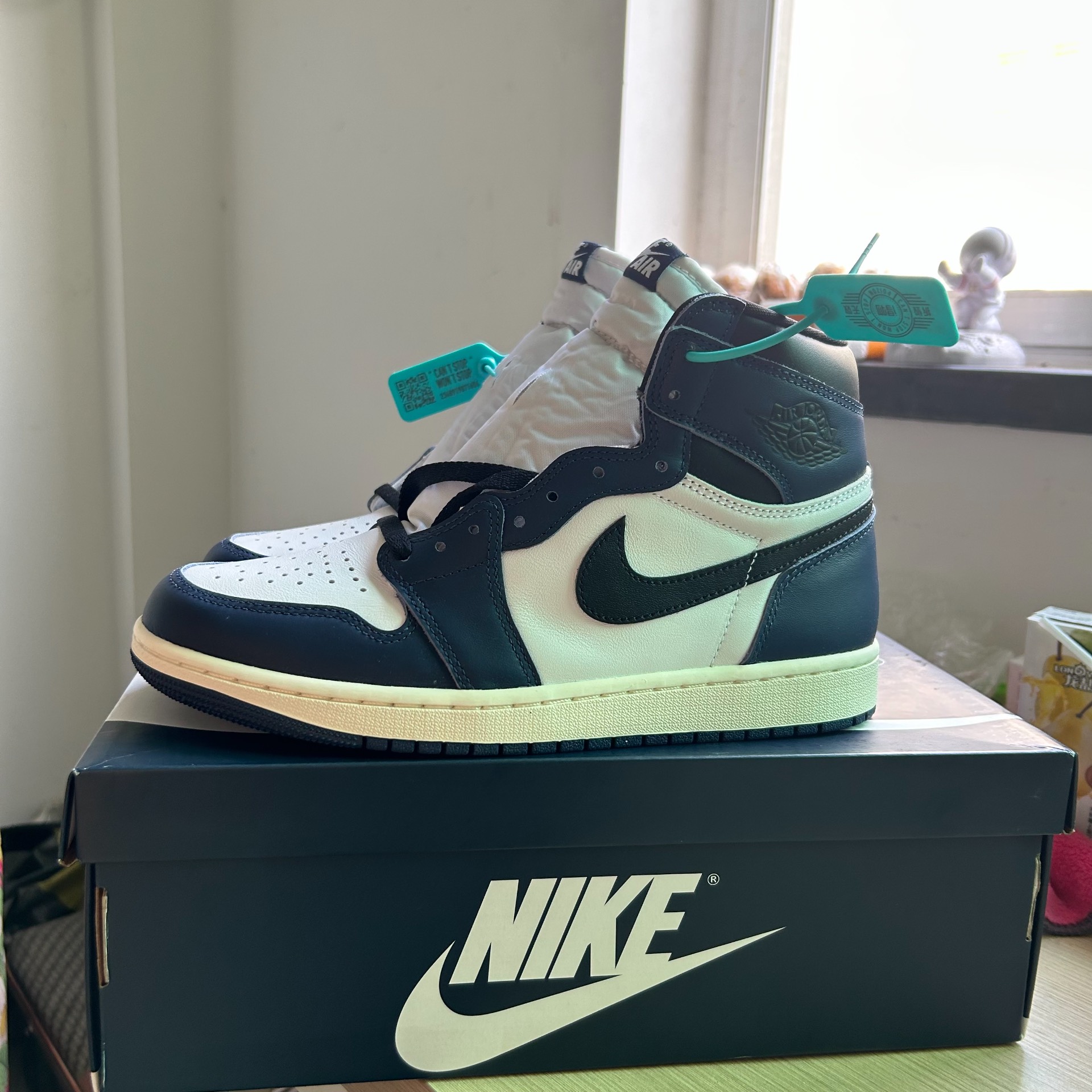 custom review-Jordan Air Jordan 1 High OG 'Midnight Blue' High Top Vintage Баскетбольные Кроссовки Мужские Синий Белый