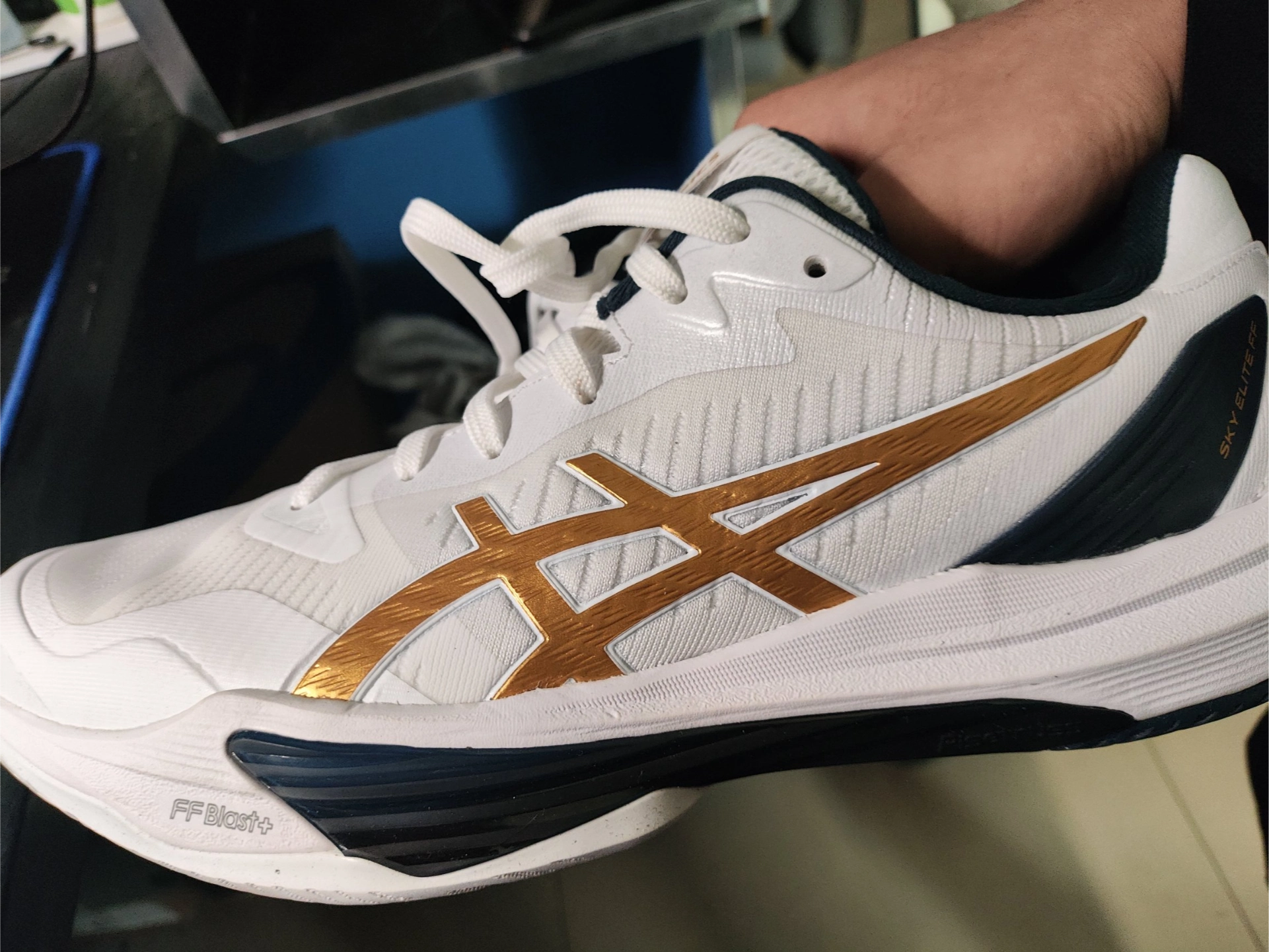 custom review-ASICS Sky Elite FF 3 Low Топ Кроссовки для тренировок Мужской Белый Золото