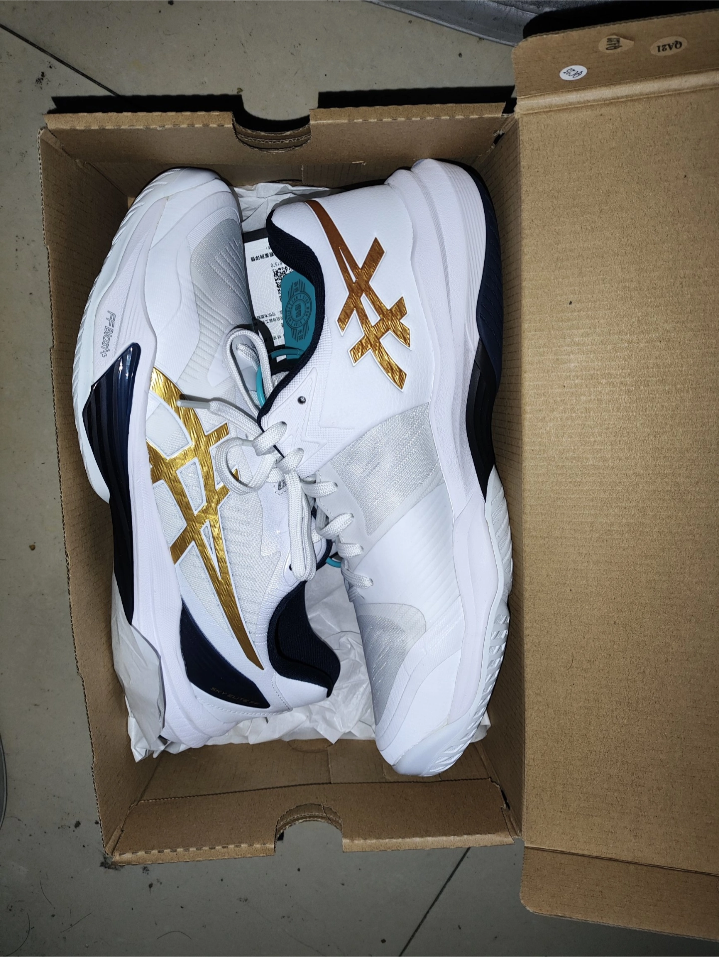 custom review-ASICS Sky Elite FF 3 Low Топ Кроссовки для тренировок Мужской Белый Золото