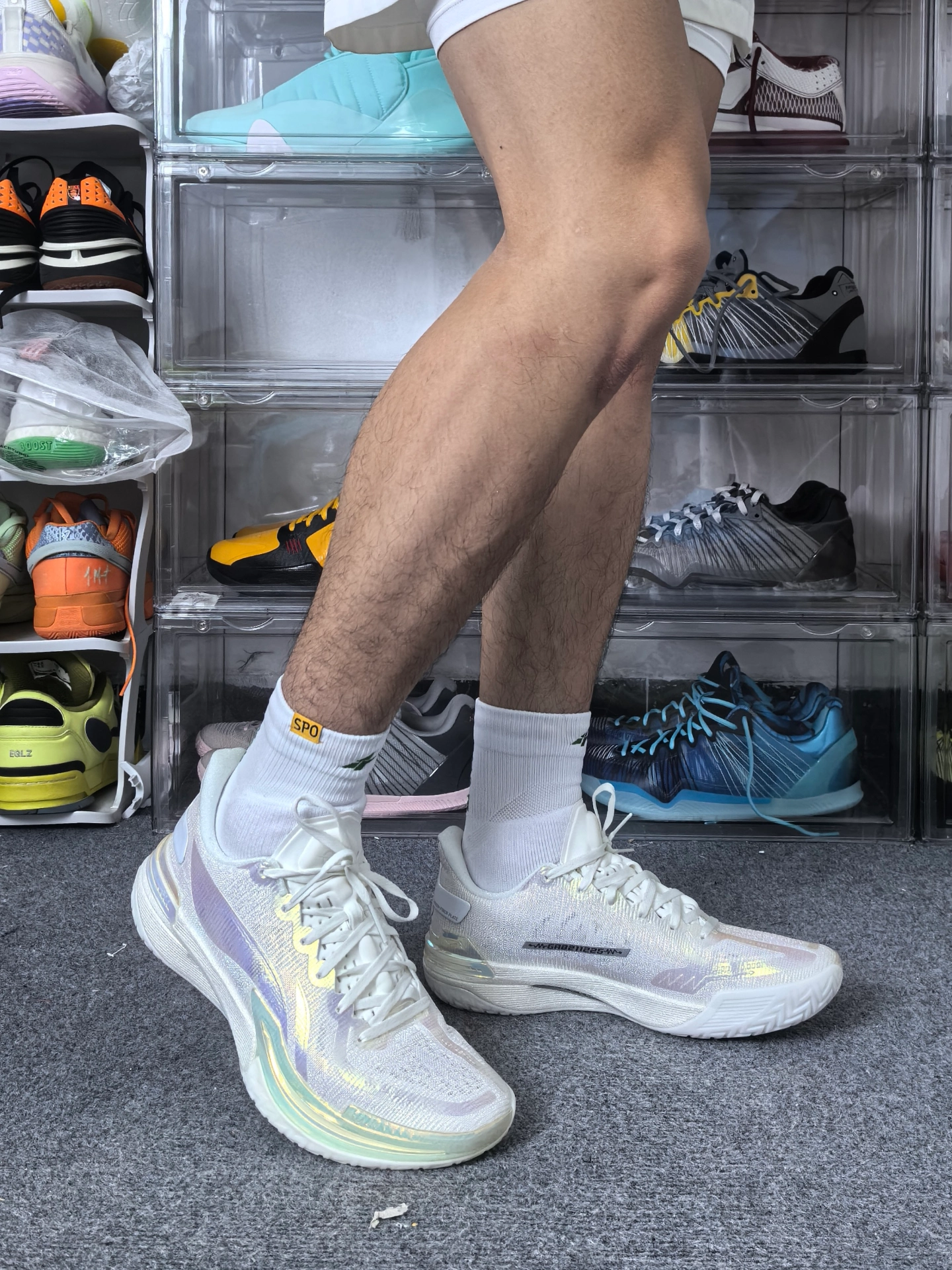 custom review-LiNing Gamma Cushioning Anti Slip And Wear Resistant Support Lightweight Rebound Low Top Basketball Shoes Men's Silver
