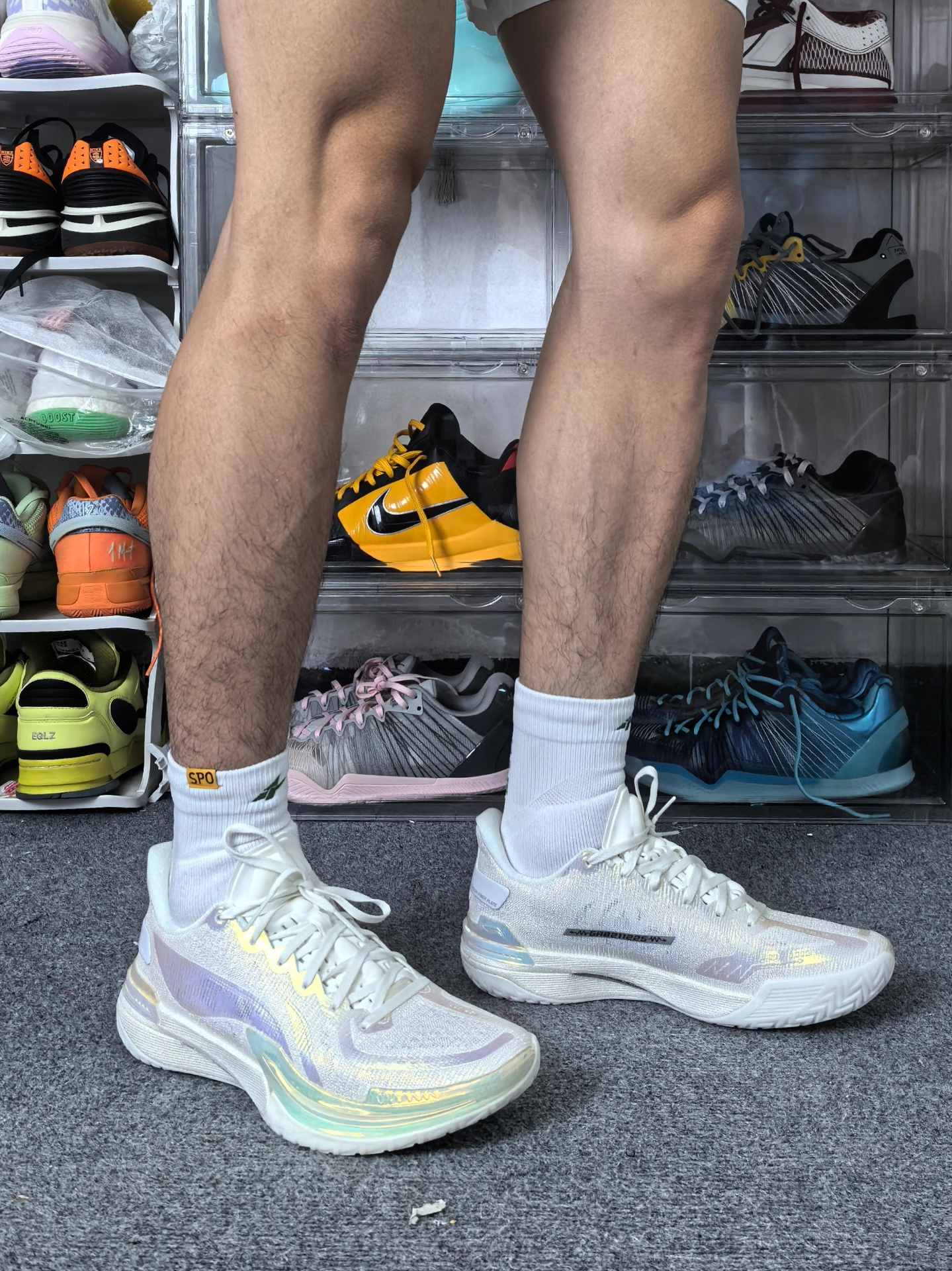 custom review-LiNing Gamma Cushioning Anti Slip And Wear Resistant Support Lightweight Rebound Low Top Basketball Shoes Men's Silver