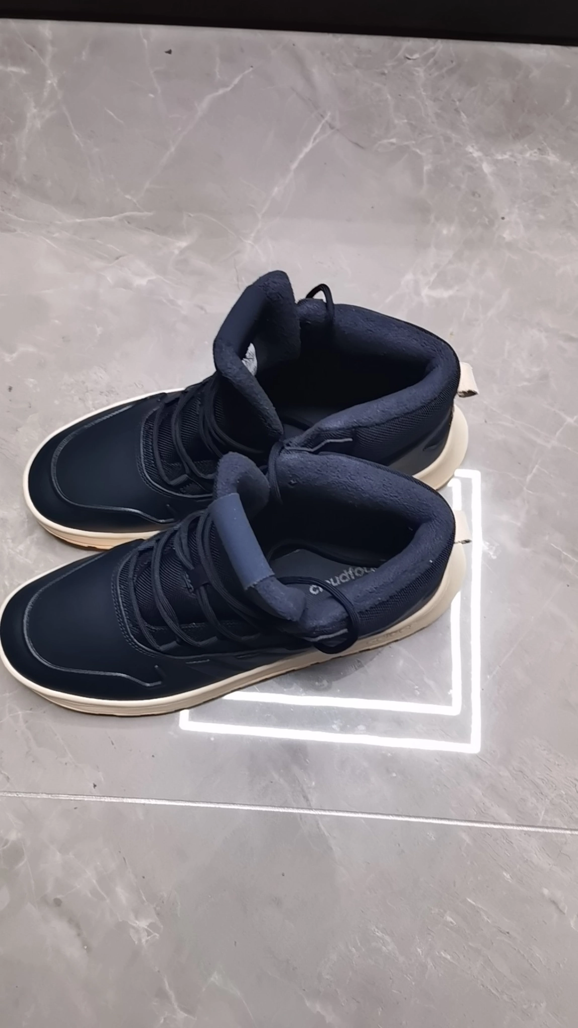 custom review-ADIDAS NEO Fusion Storm Амортизация Износостойкий MID Топ Кэжуал Унисекс Темно-синий