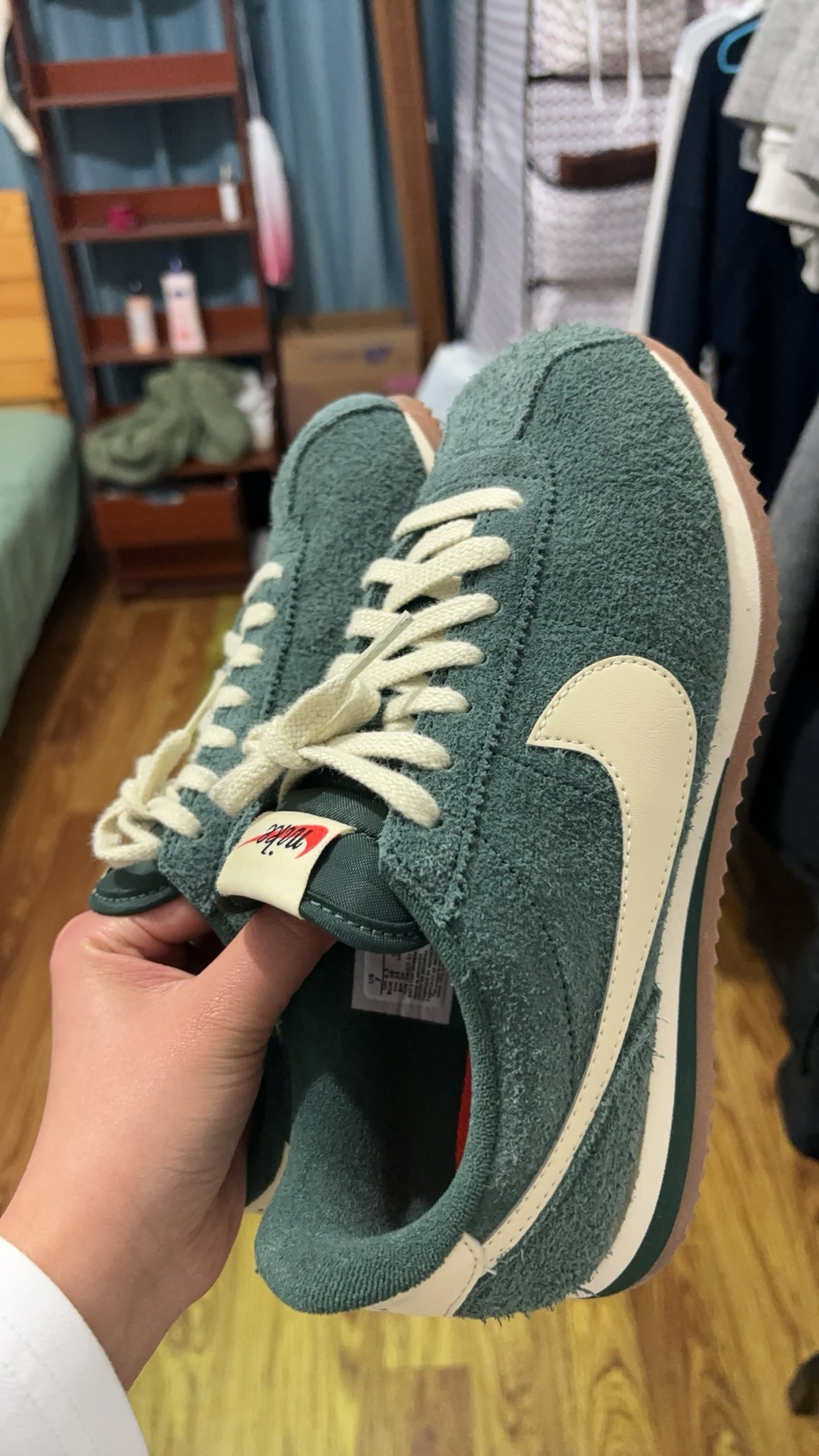 custom review-Nike Cortez Vintage Suede Low Топ Повседневный Городской Коммутер Беговые кроссовки Женские Зеленый