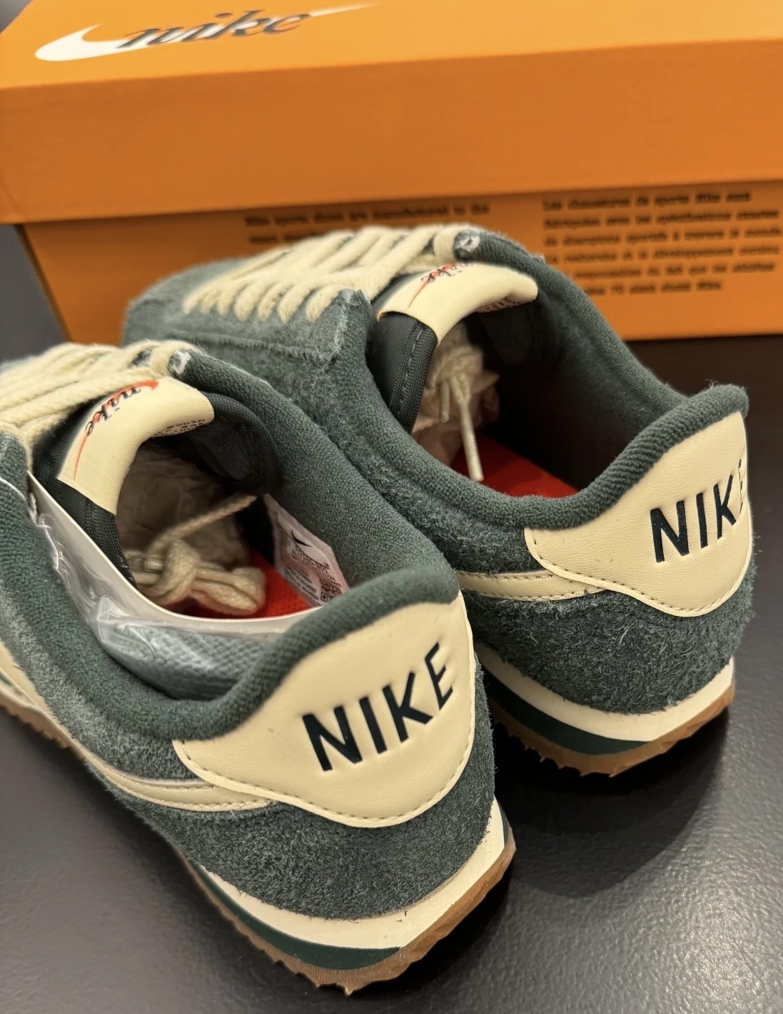 custom review-Nike Cortez Vintage Suede Low Топ Повседневный Городской Коммутер Беговые кроссовки Женские Зеленый