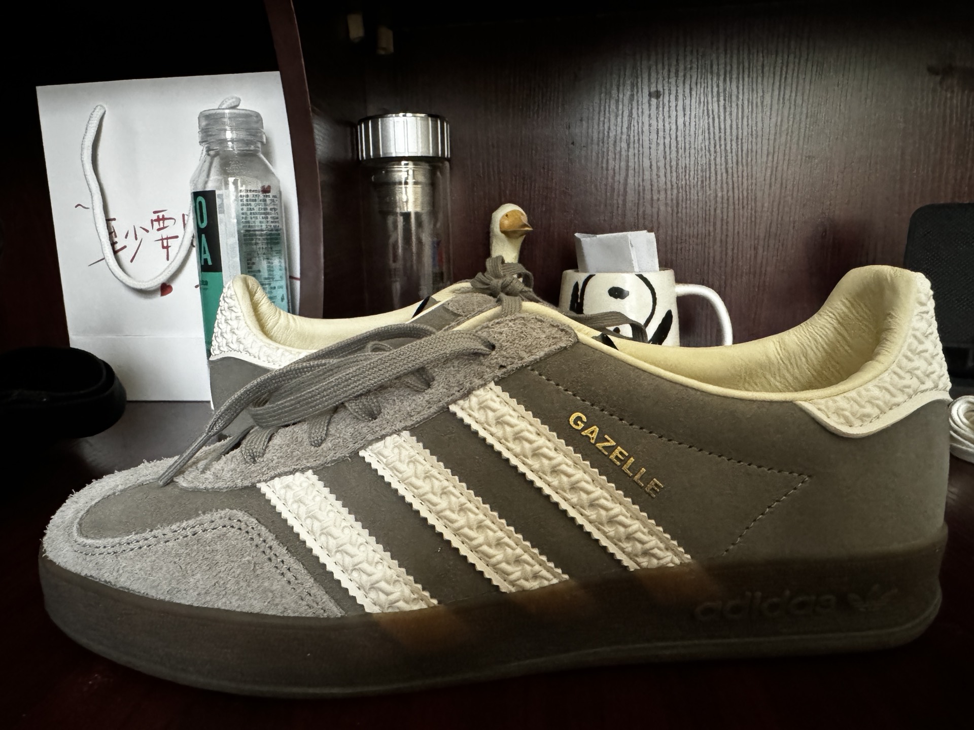 custom review-Adidas Originals GAZELLE INDOOR T Trainers Low Топ Кроссовки для скейтбординга Унисекс Серый Белый