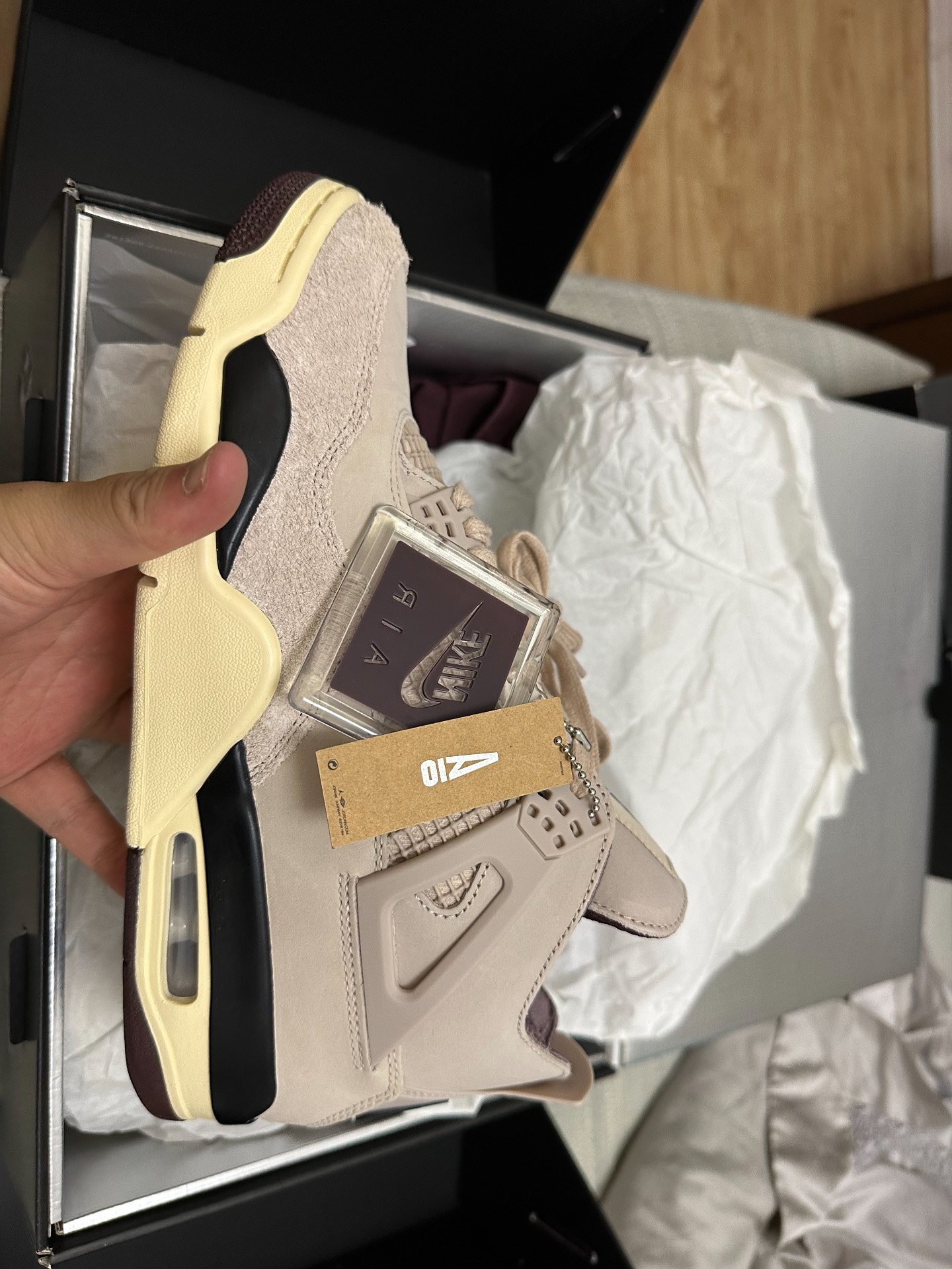 custom review-A MA MANIÉRE X JORDAN Air Jordan 4 'While YOU Were Sleeping' Противоскользящий MID Топ Винтажные баскетбольные кроссовки