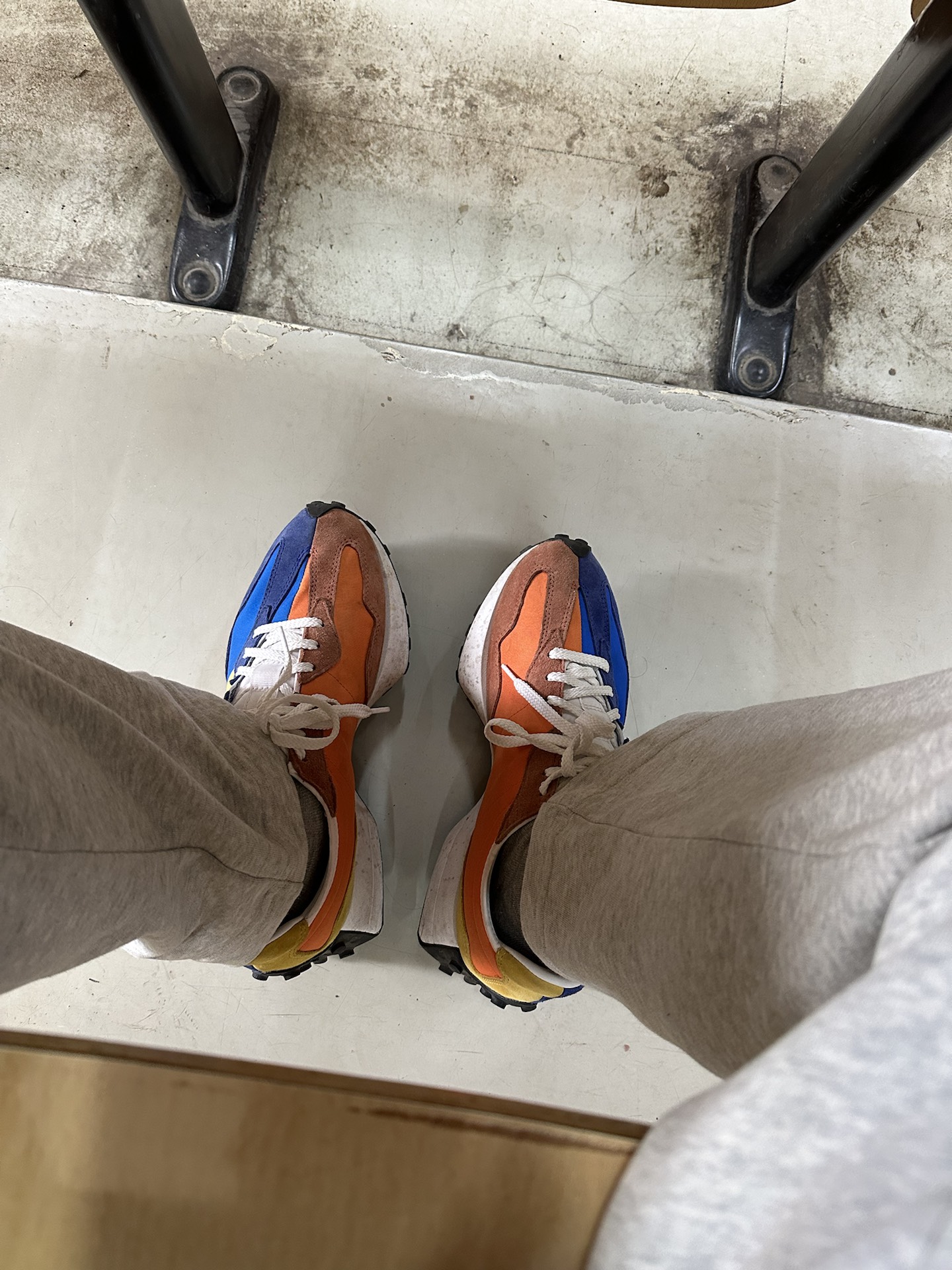 custom review-New Balance NB 327 Low Топ Повседневный Городской Коммутер Беговые кроссовки Унисекс Синий Оранжевый