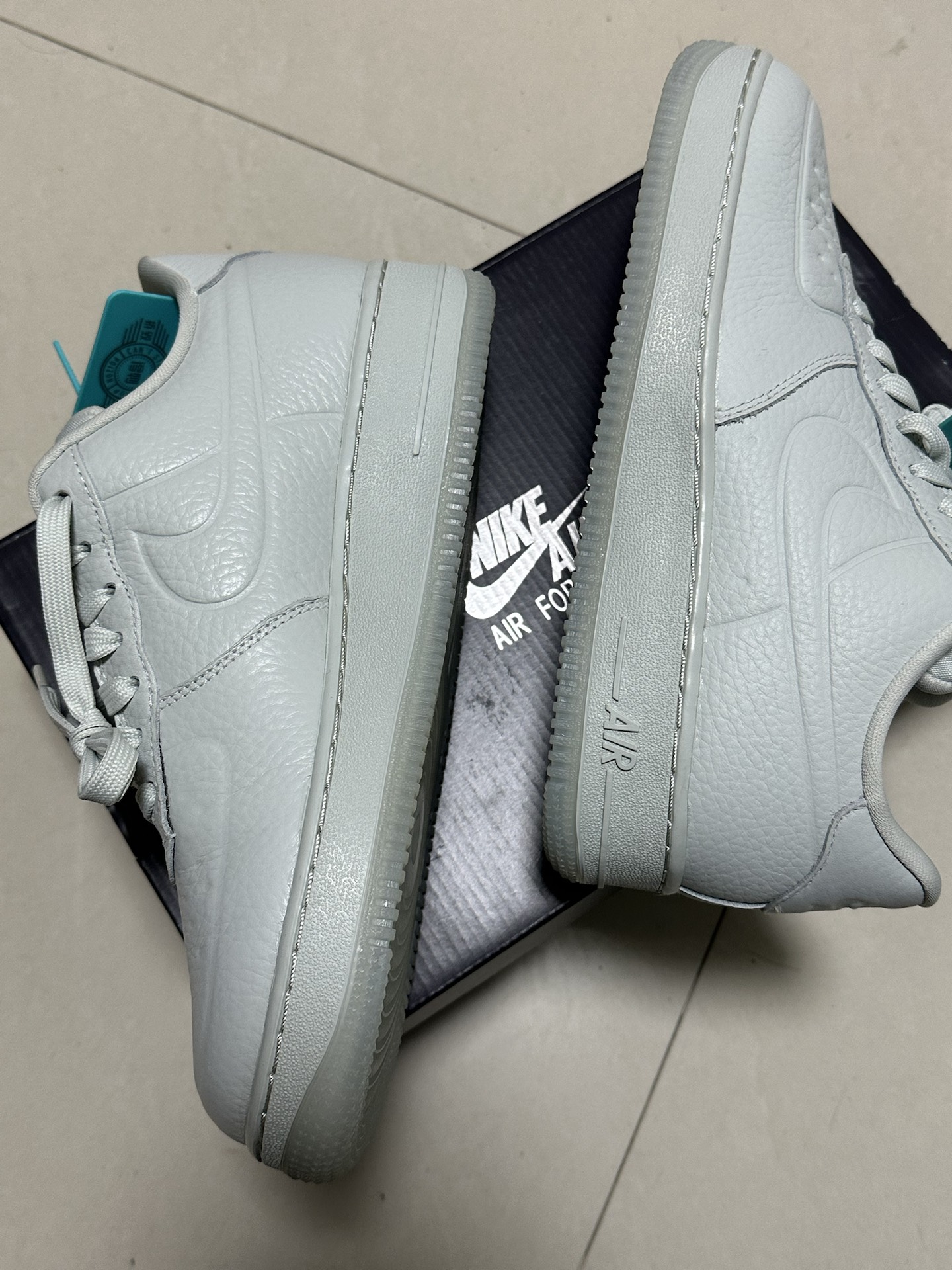 custom review-Nike Air FORCE 1 WP Low Топ Скейтборд Кроссовки Мужские Светло-Серый