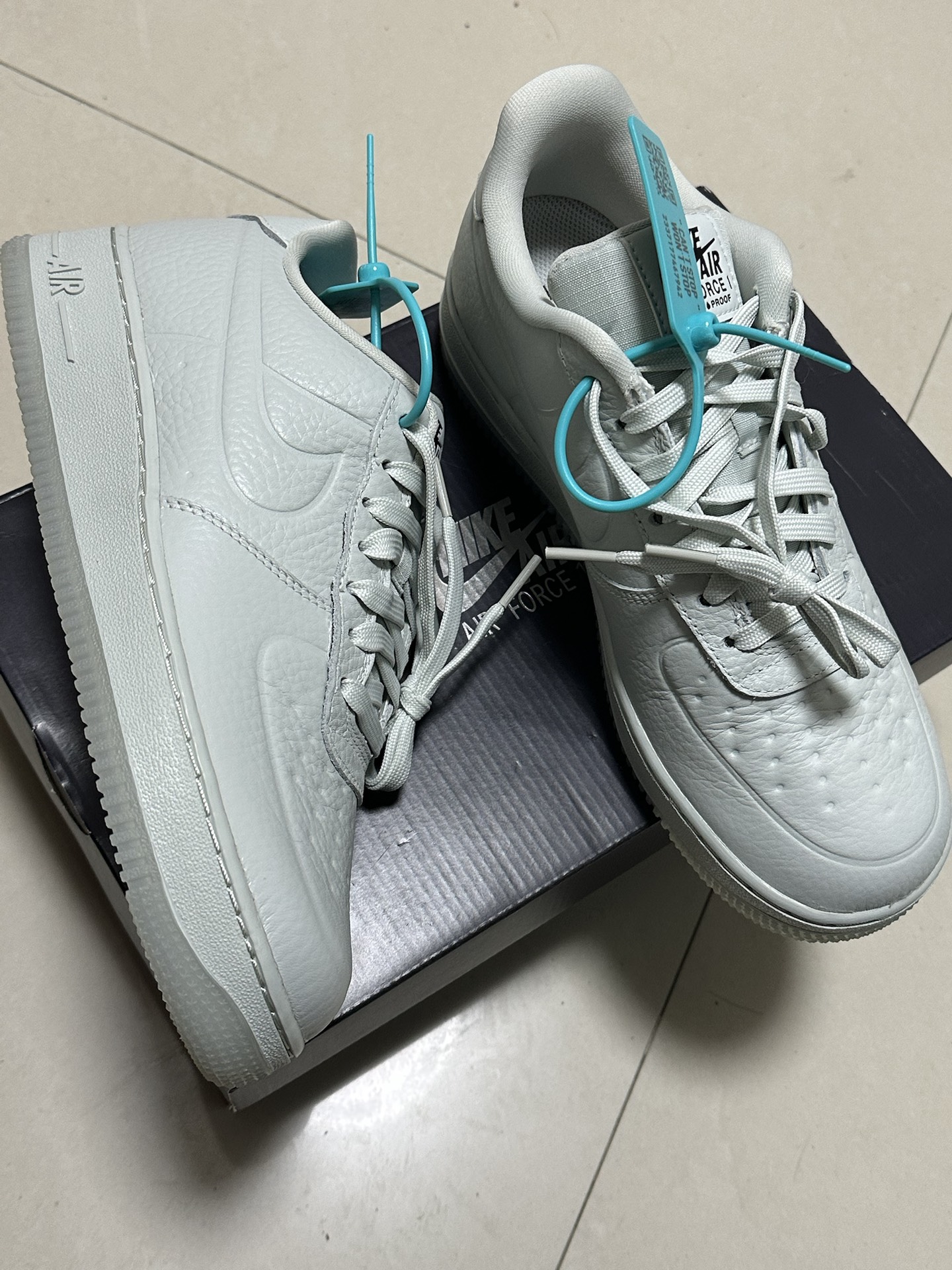 custom review-Nike Air FORCE 1 WP Low Топ Скейтборд Кроссовки Мужские Светло-Серый