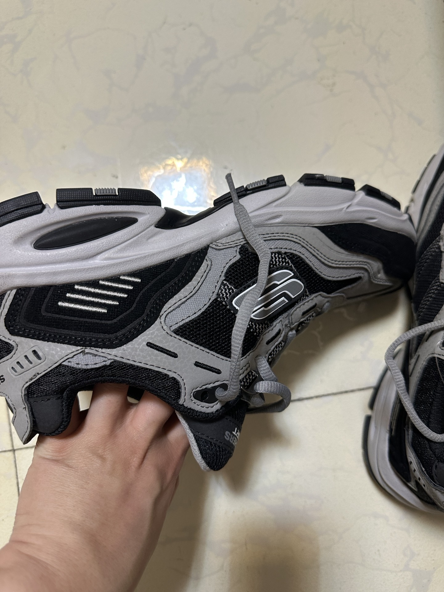 custom review-Skechers Vigor 2,0 Высота Увеличивающие Низкие Топы Повседневные Мужские Черные Серые