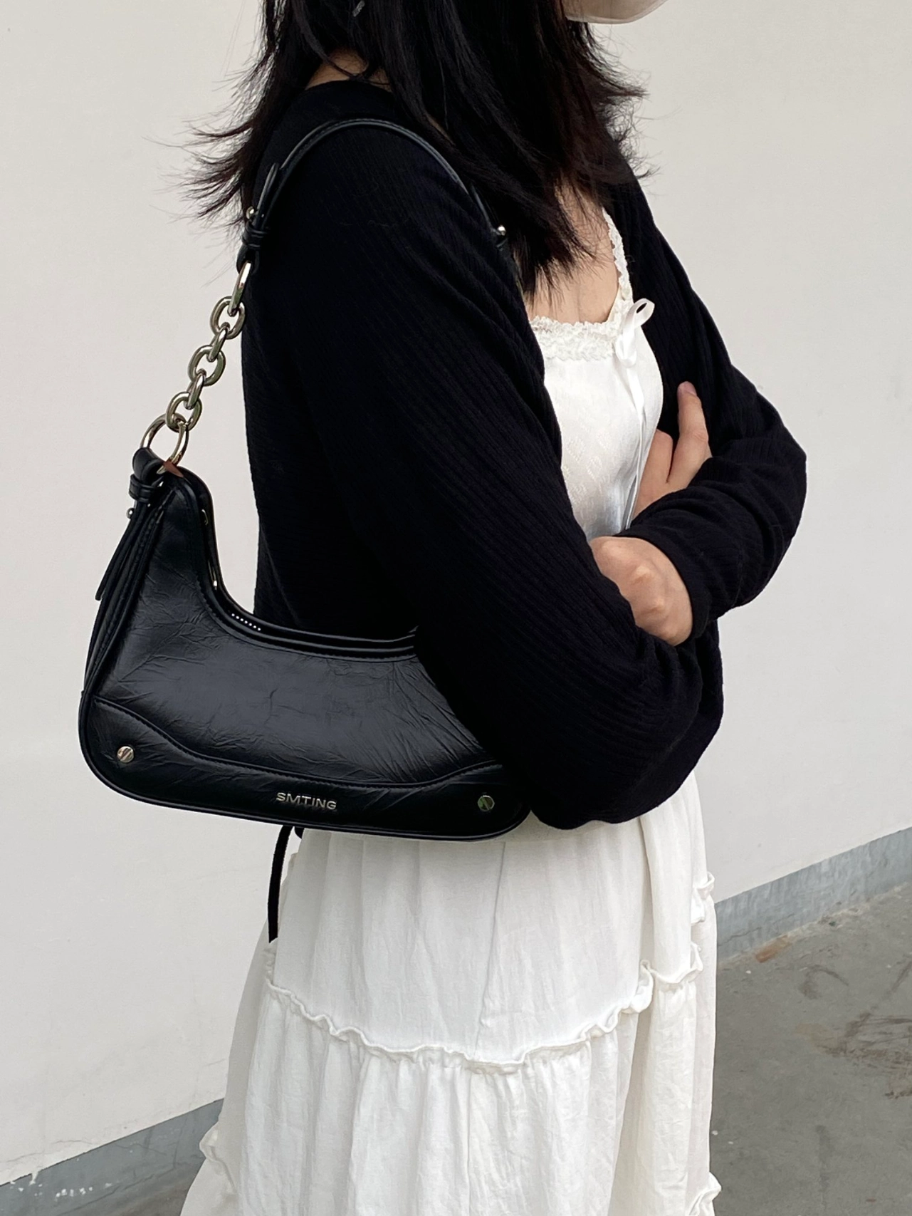 九敏!背一次爱一次的黑色腋下包