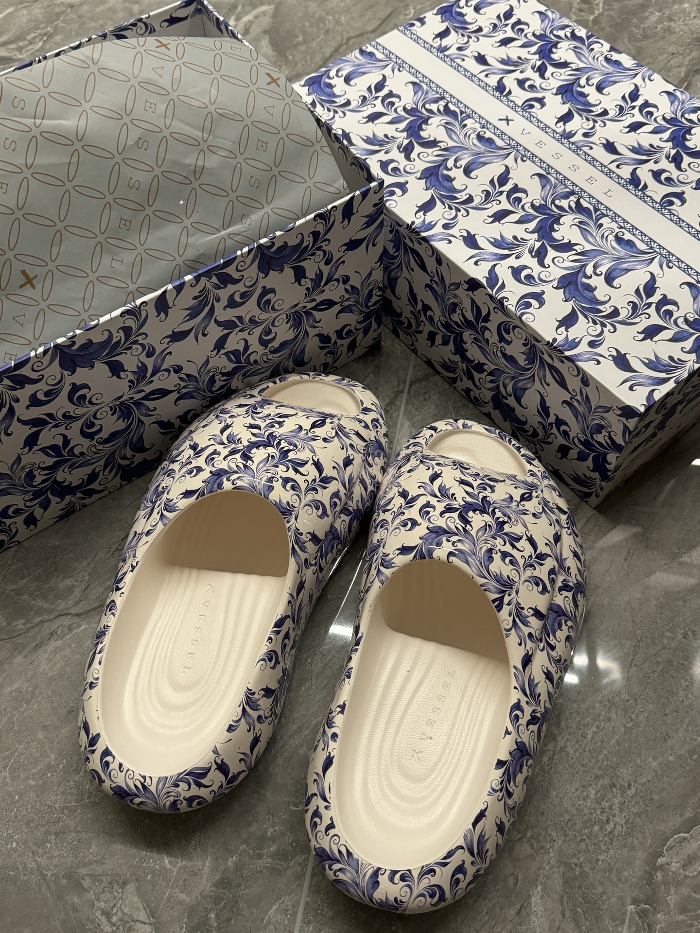 xvessel诺亚方舟青花瓷拖鞋l