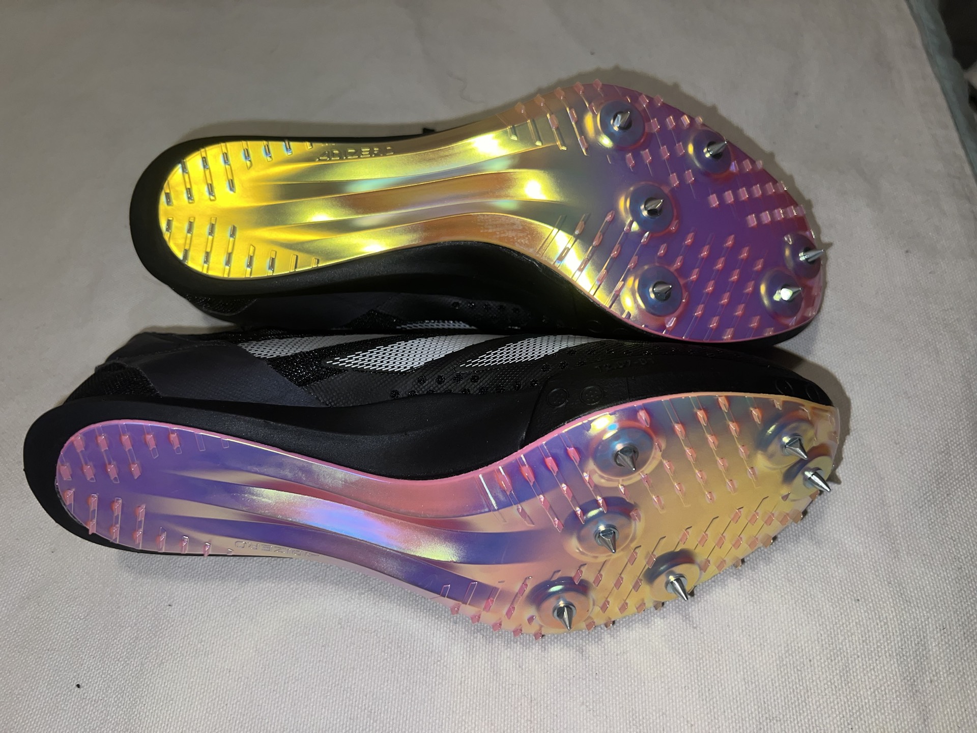 custom review-Adidas Adizero Prime Устойчивый к истиранию Низкий Топ Спринт Беговые Кроссовки Мужские Черный Белый