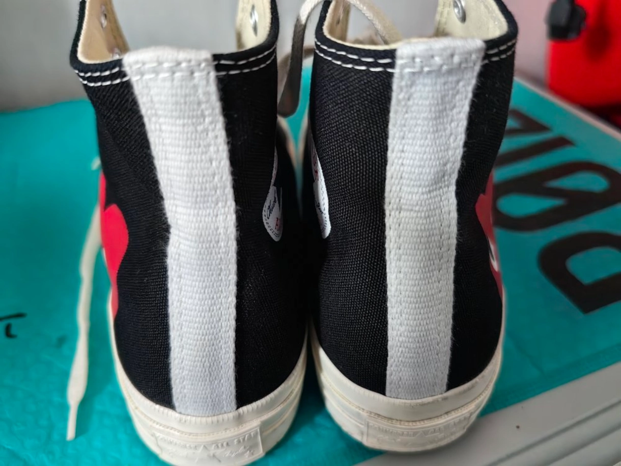 custom review-CDG x Converse Chuck Taylor All Star 70 Hi Устойчивые к истиранию высокие кеды унисекс черные