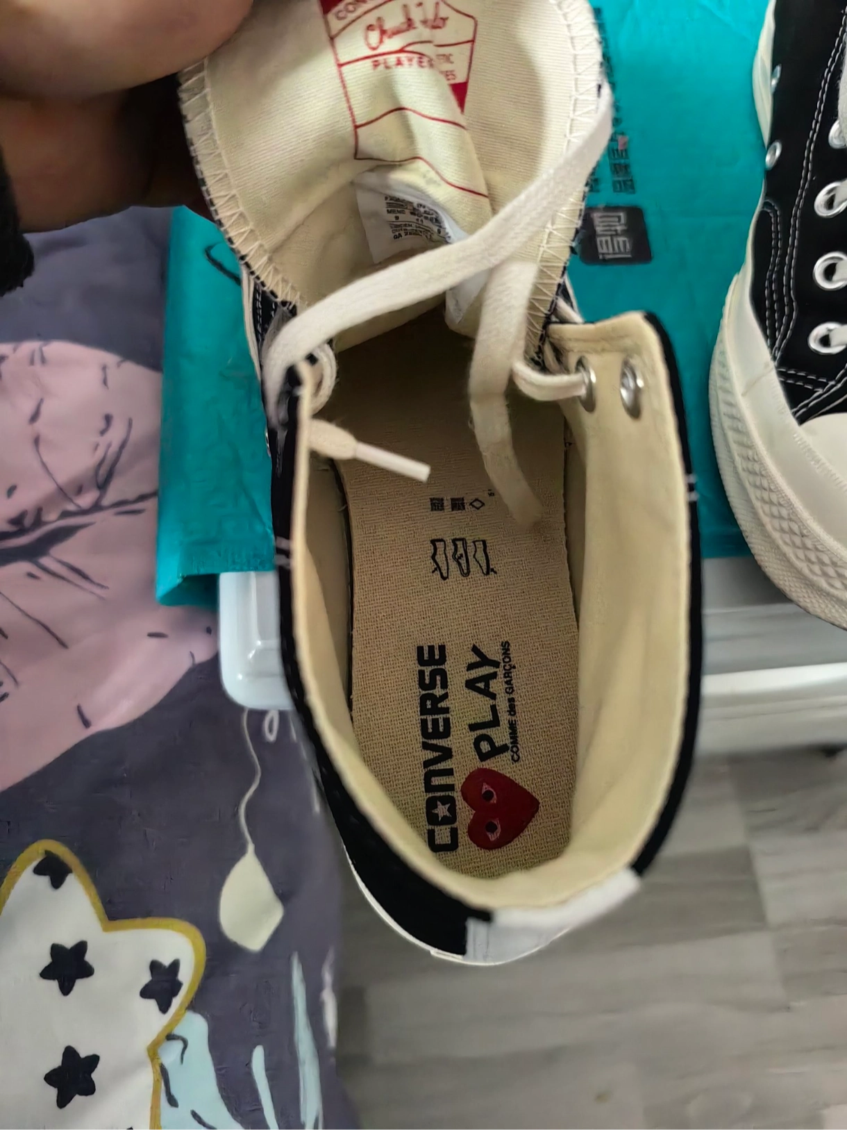 custom review-CDG x Converse Chuck Taylor All Star 70 Hi Устойчивые к истиранию высокие кеды унисекс черные