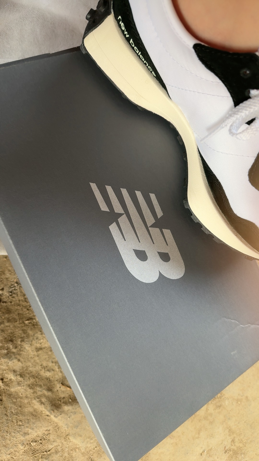 custom review-New Balance NB 327 Устойчивый к истиранию Дышащий Низкий Топ Повседневная Городская Коммутерская Беговая Обувь Унисекс Черный Белый