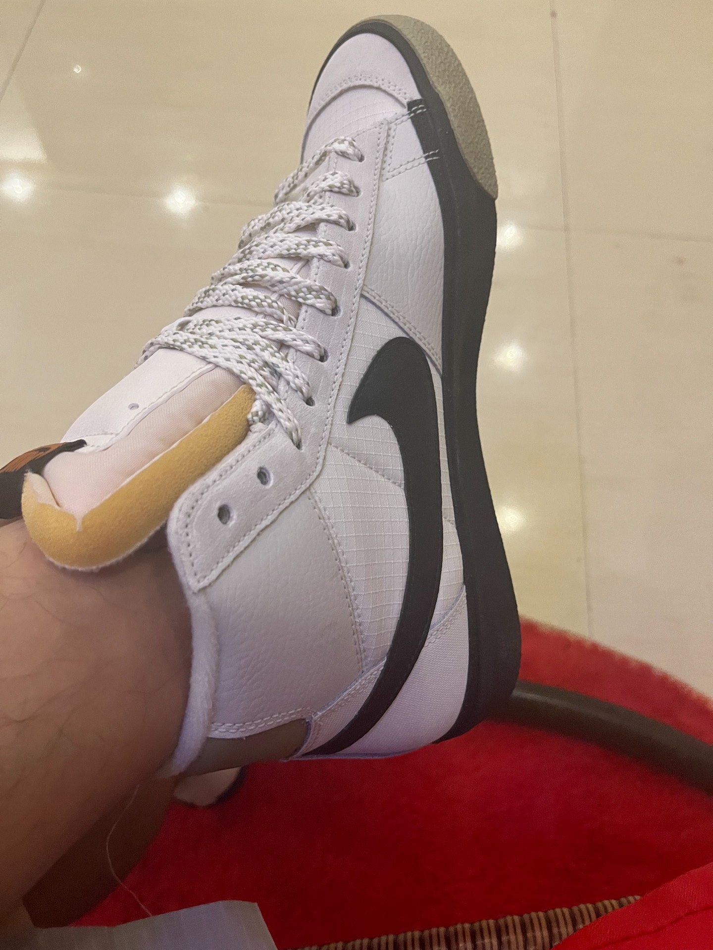 custom review-Nike Blazer Mid Топ Скейтборд Кроссовки Мужские Белый Черный