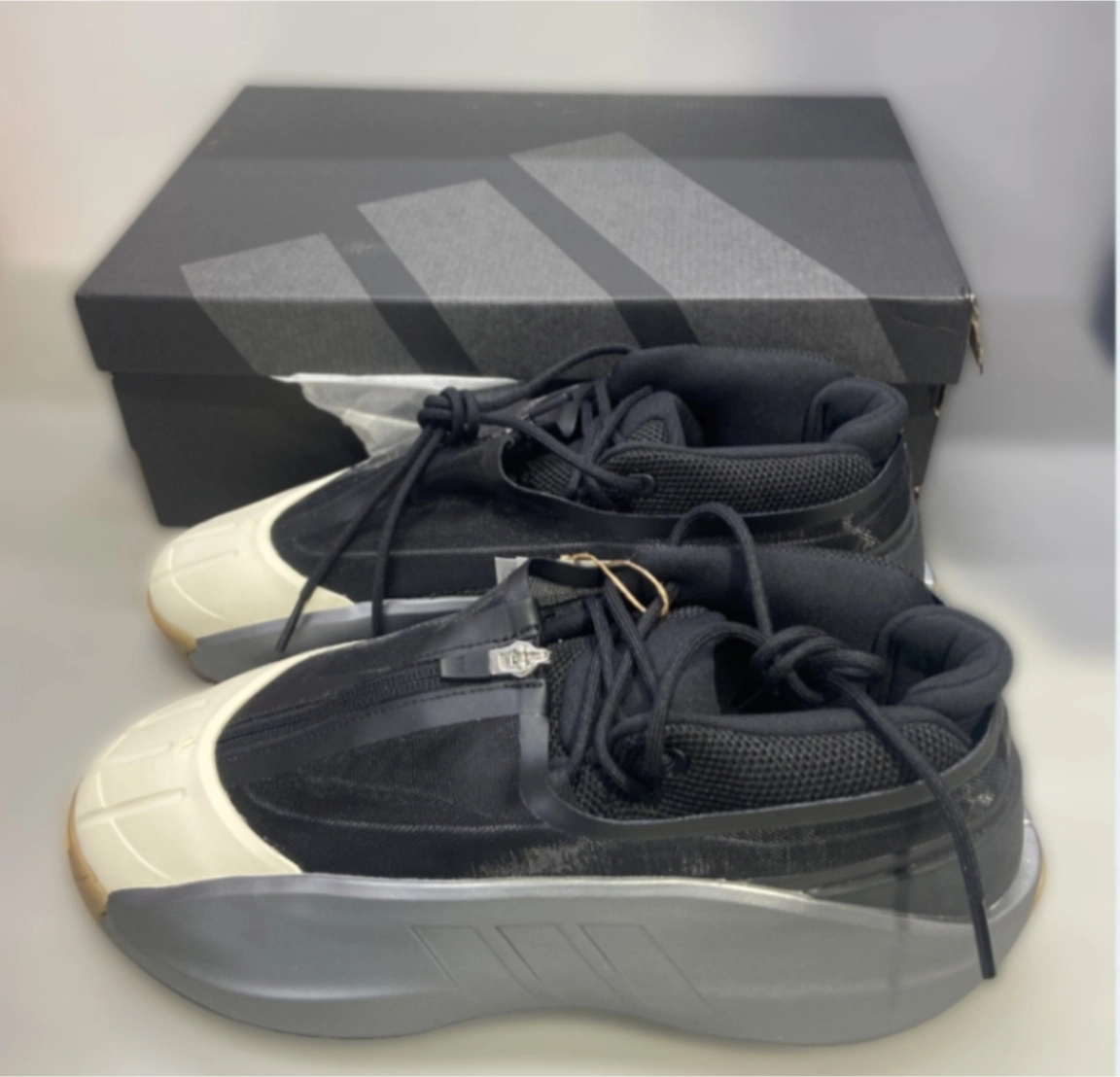 custom review-Adidas Originals Crazy Infinity Амортизация Износостойкий Низкий Топ Винтажные Баскетбольные Кроссовки Унисекс Серебристый Черный