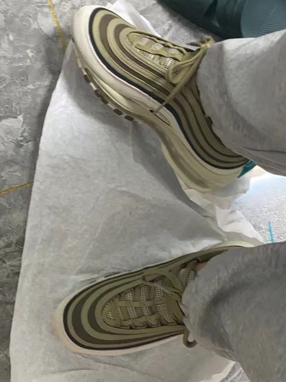 custom review-Nike Air Max 97 Устойчивый к истиранию Низкий Топ Casual Мужской Зеленый