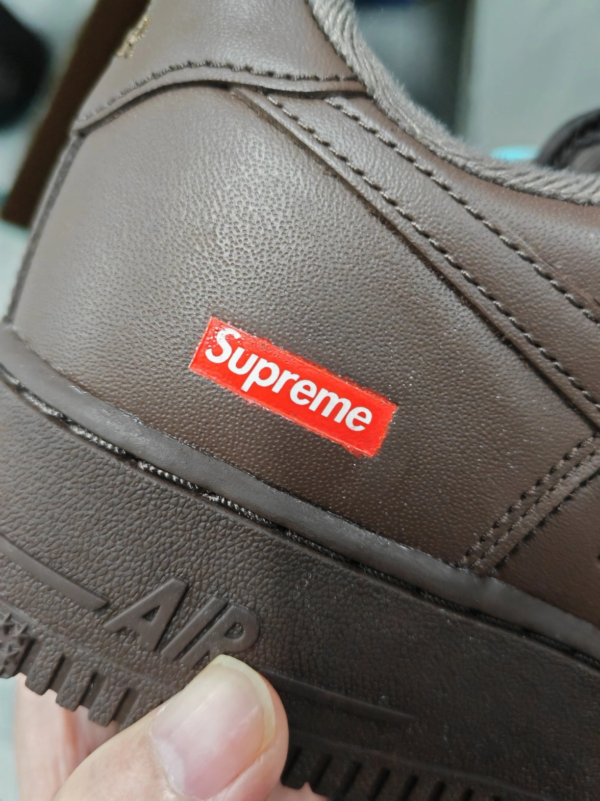 custom review-Supreme x Nike Air Force 1 'Барочный коричневый' Низкие кроссовки для скейтбординга Мужские Коричневые