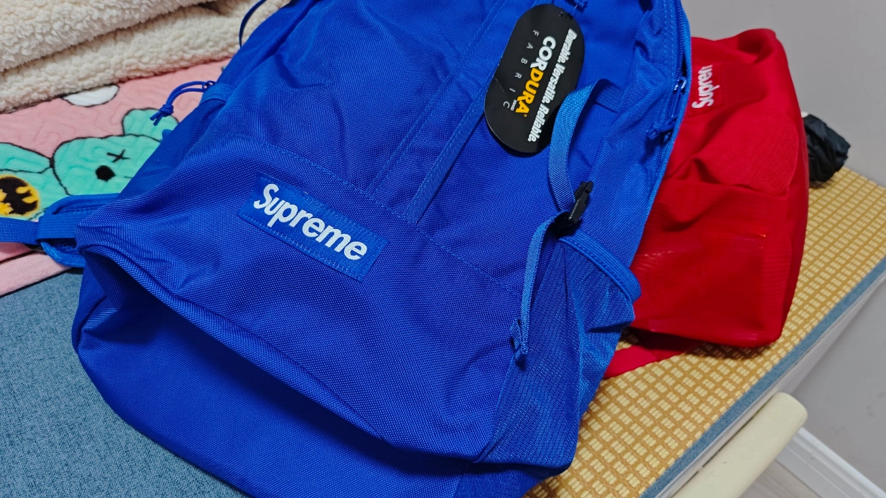 custom review-Supreme SS18 Нейлоновый рюкзак унисекс синий