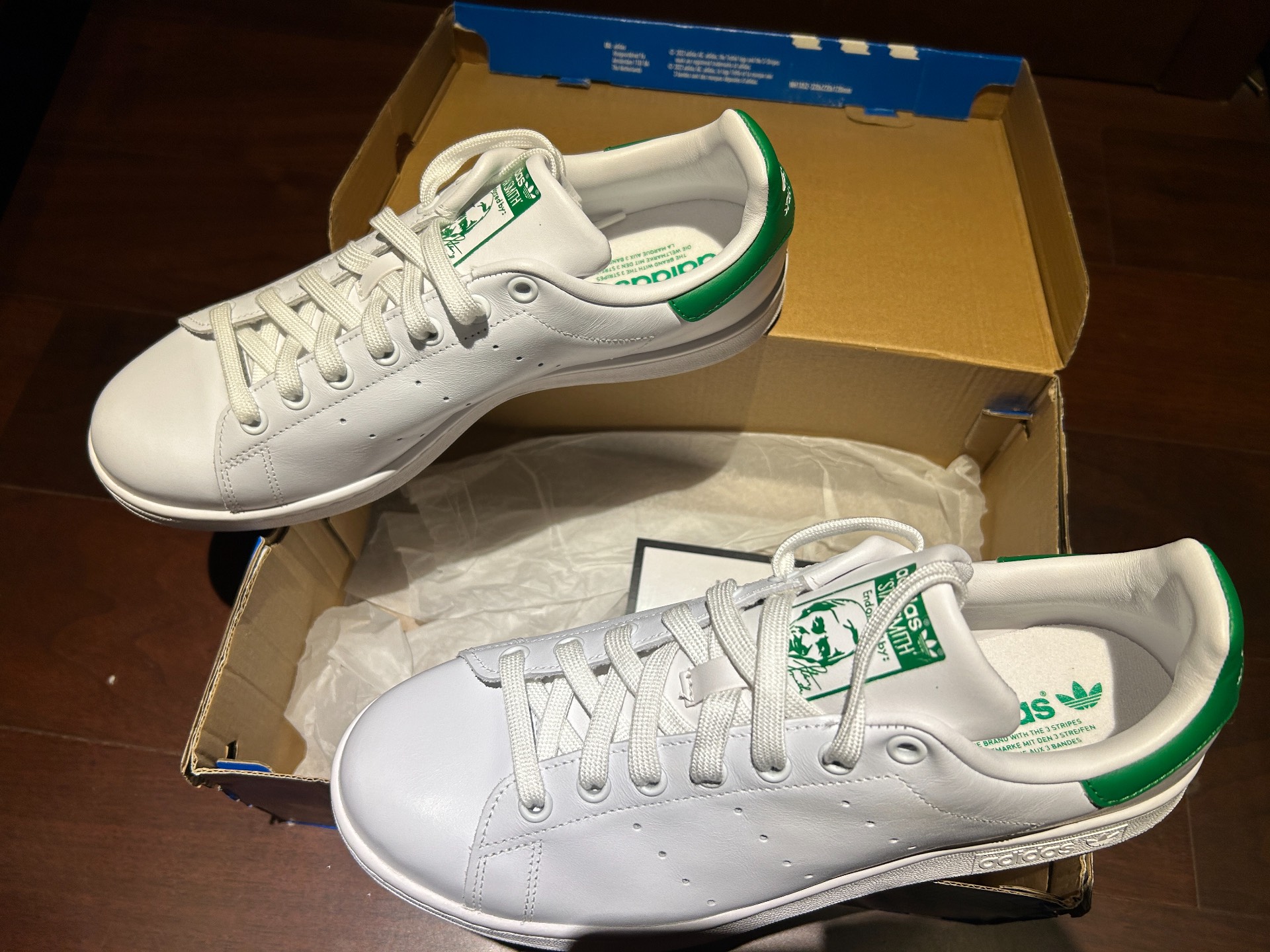 custom review-Adidas Originals Stan Smith Белый Зеленый Противоскользящий Устойчивый к Износу Легкий Низкий Топ