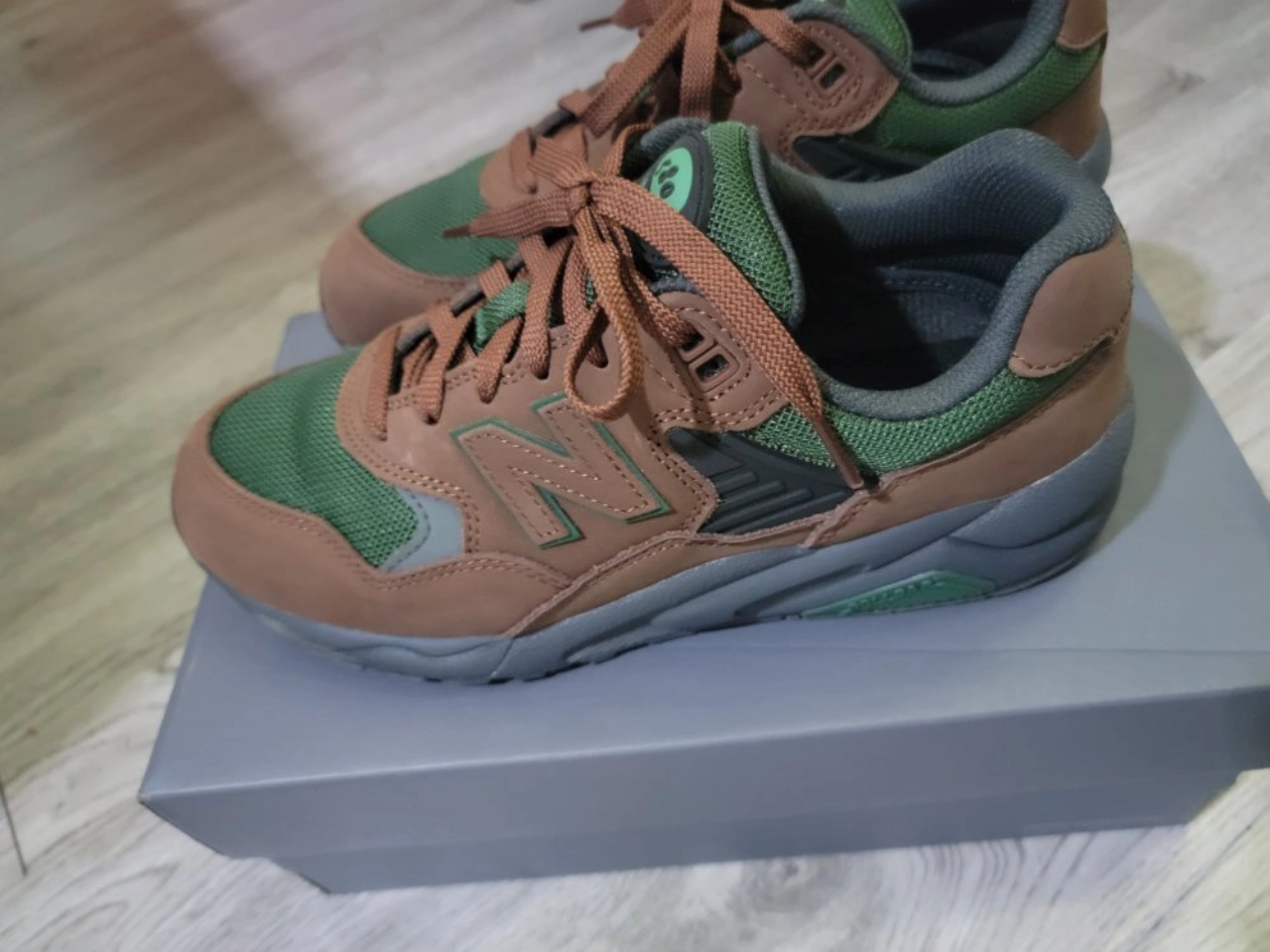 custom review-New Balance NB 580 Low Топ Повседневные Беговые Кроссовки Унисекс Коричневый Зеленый