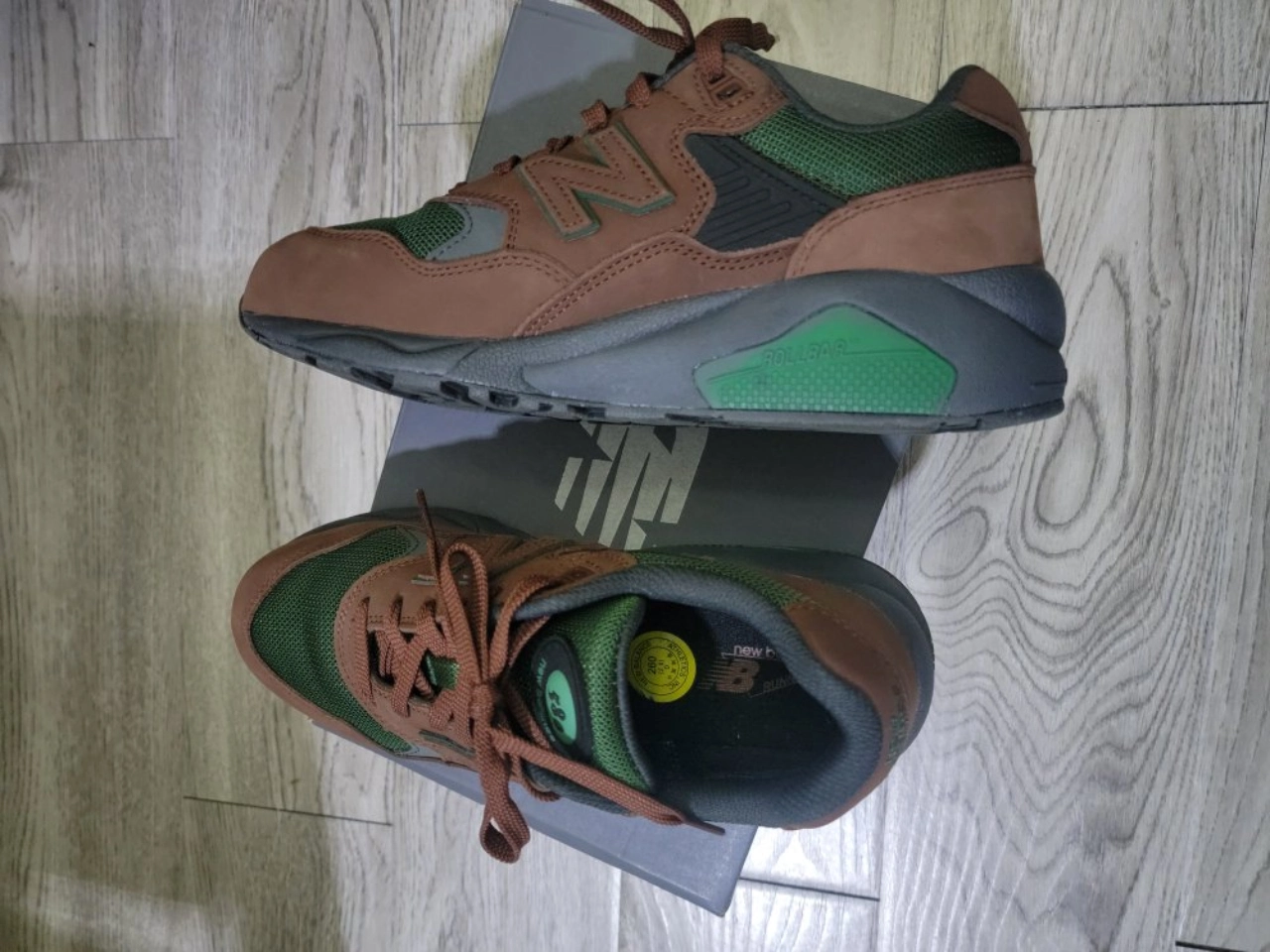 custom review-New Balance NB 580 Low Топ Повседневные Беговые Кроссовки Унисекс Коричневый Зеленый