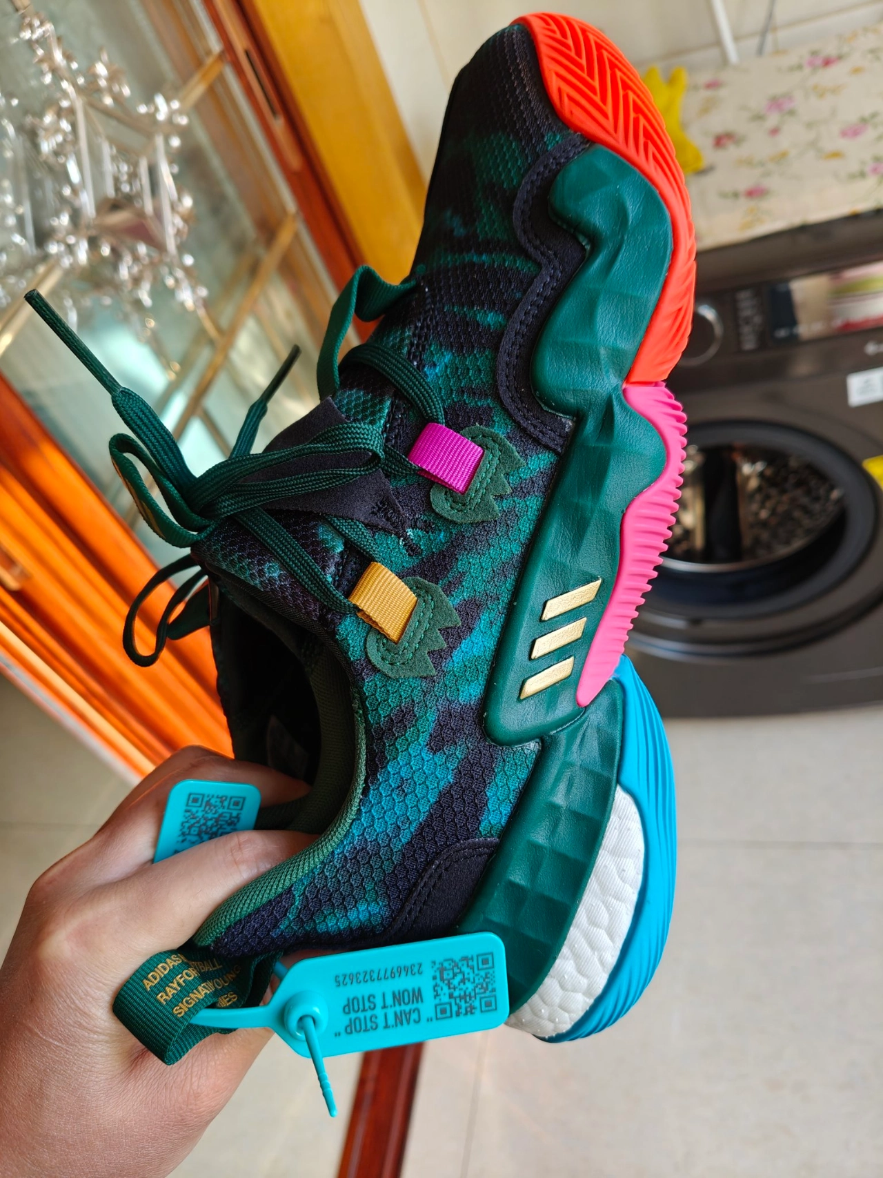 custom review-Adidas Trae Young 1,0 Slip-Resistant Low Top Баскетбольные кроссовки Унисекс Зеленый