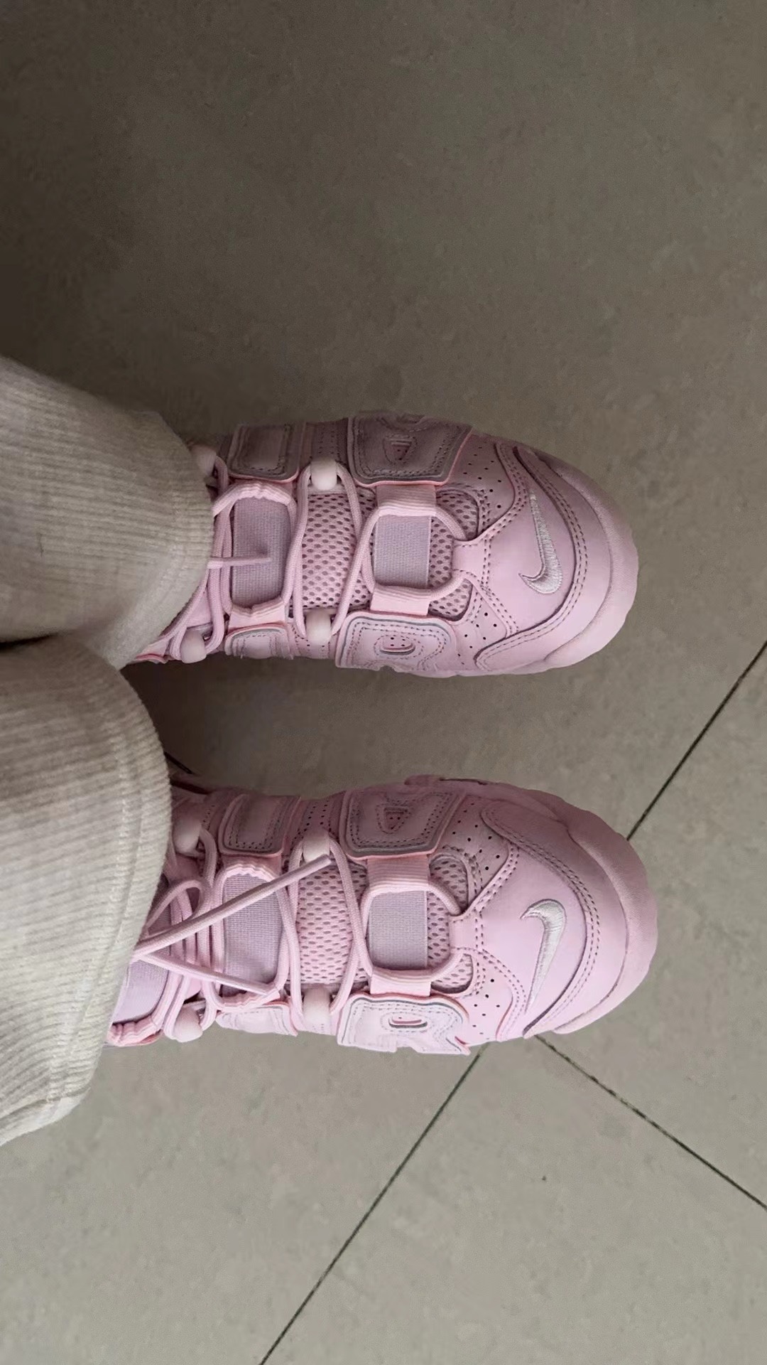 custom review-Nike Air More Uptempo High Топ Винтажные Баскетбольные Кроссовки Женские Розовые