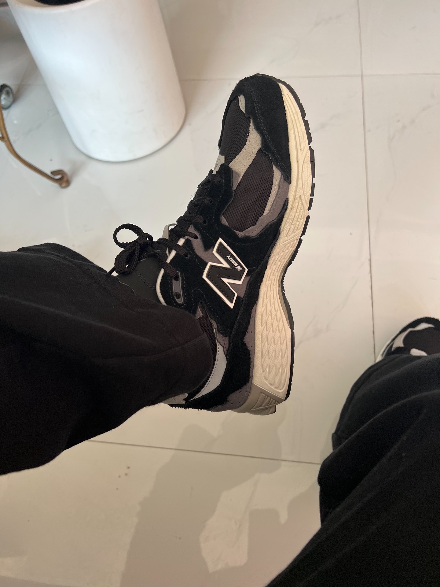 custom review-New Balance NB 2002R Устойчивый к истиранию низкий топ для бега на длинные дистанции спринт беговые кроссовки унисекс черный серый