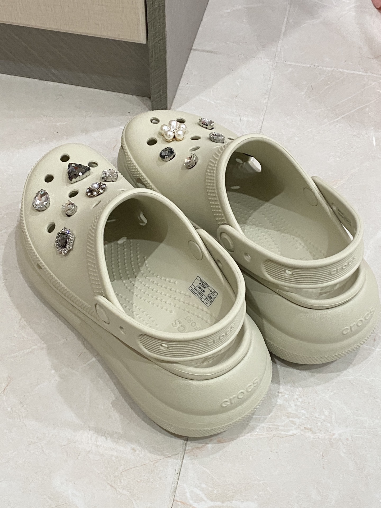 custom review-Crocs Crush Clog 5,2cm Унисекс Костяной Белый