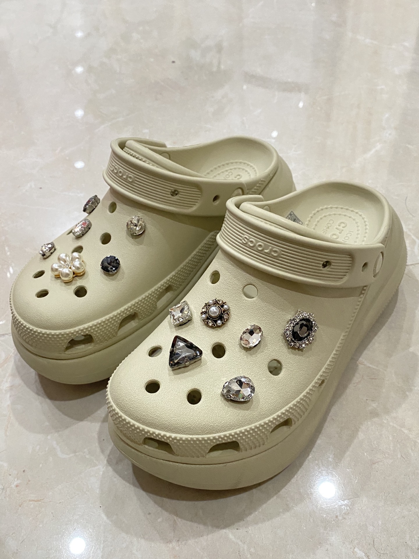 custom review-Crocs Crush Clog 5,2cm Унисекс Костяной Белый