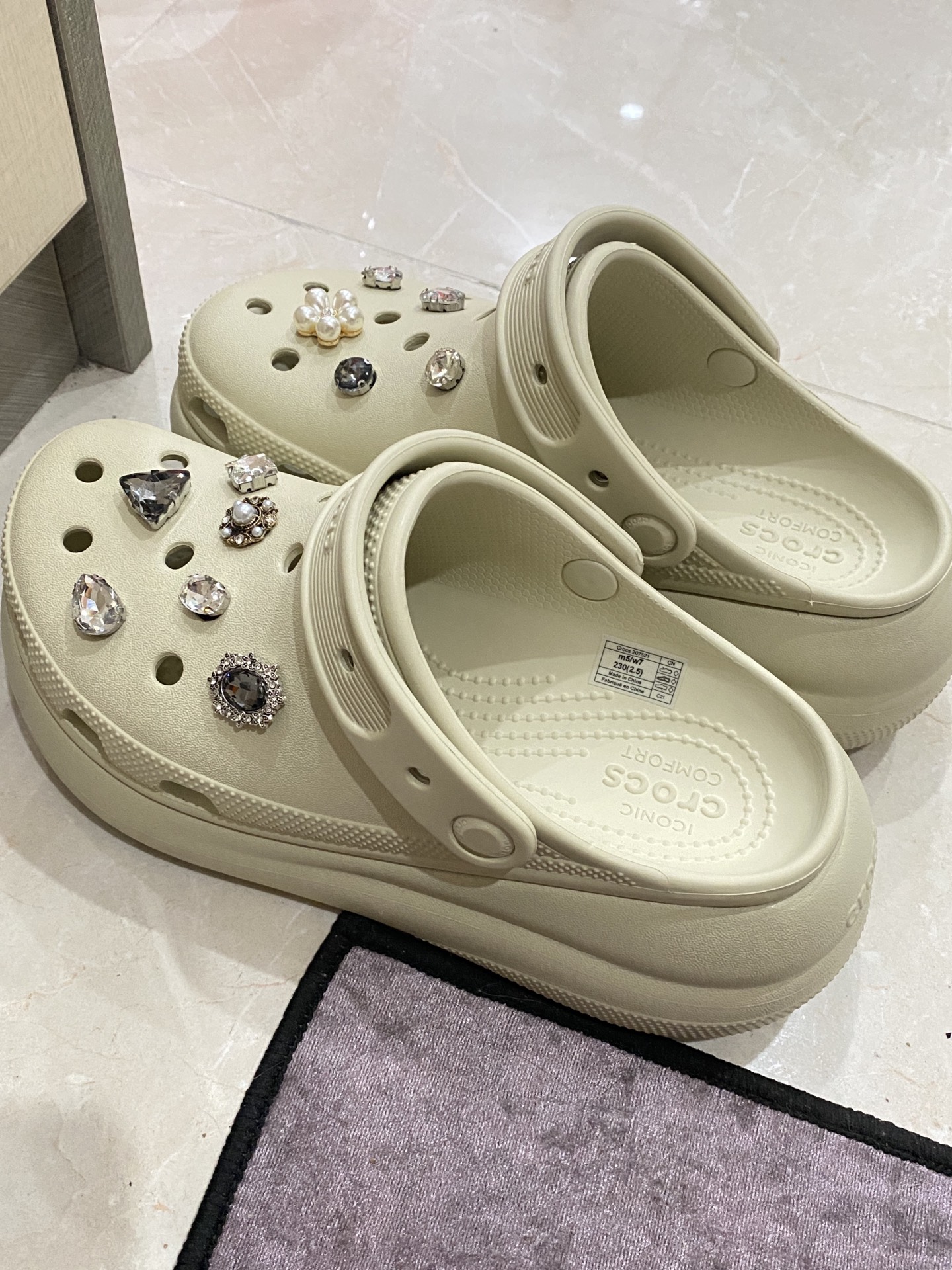 custom review-Crocs Crush Clog 5,2cm Унисекс Костяной Белый