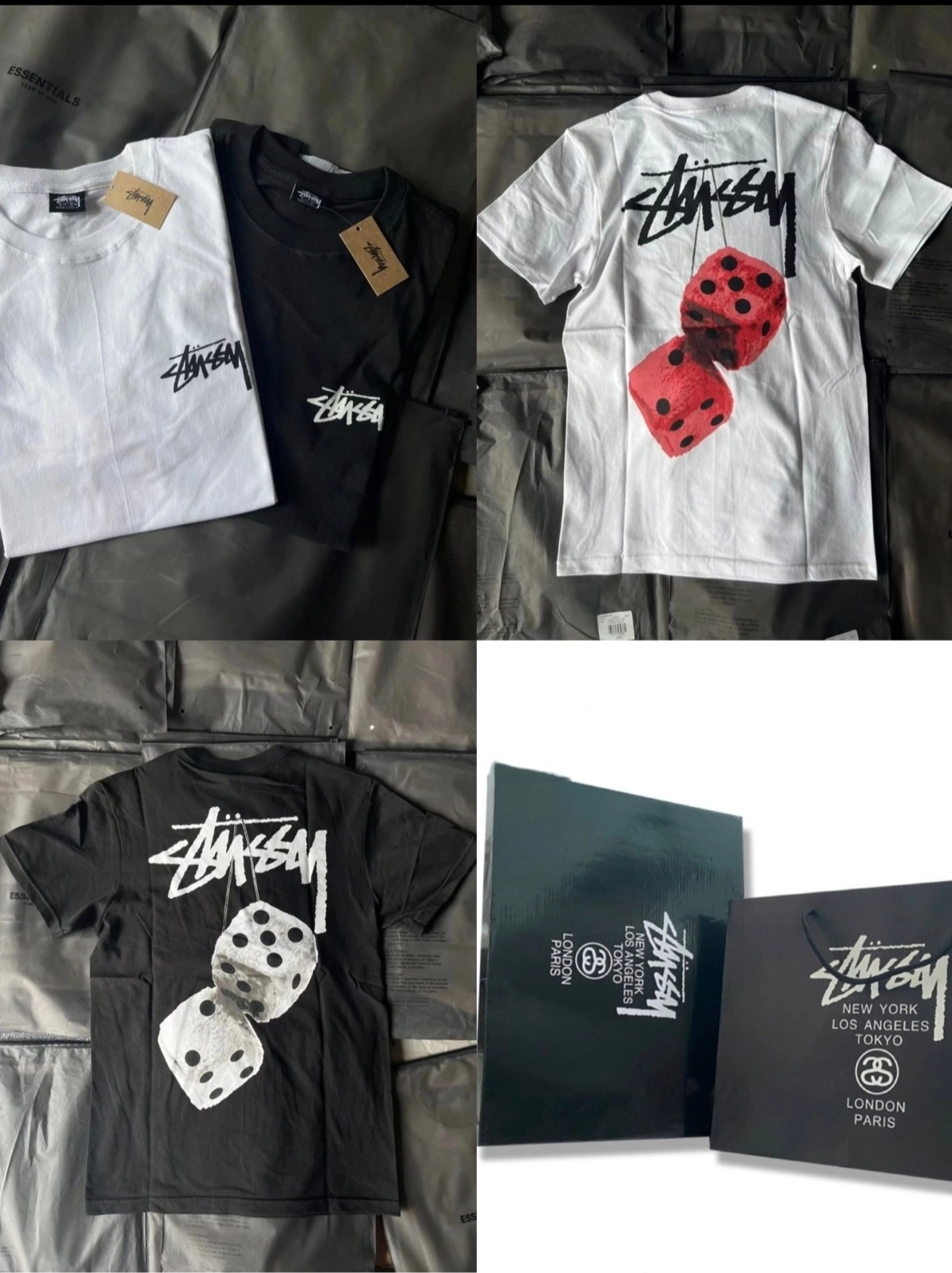 斯图西 #宝藏短袖穿搭  stussy ss22 骰子系列 fuzzy dice tee 图案