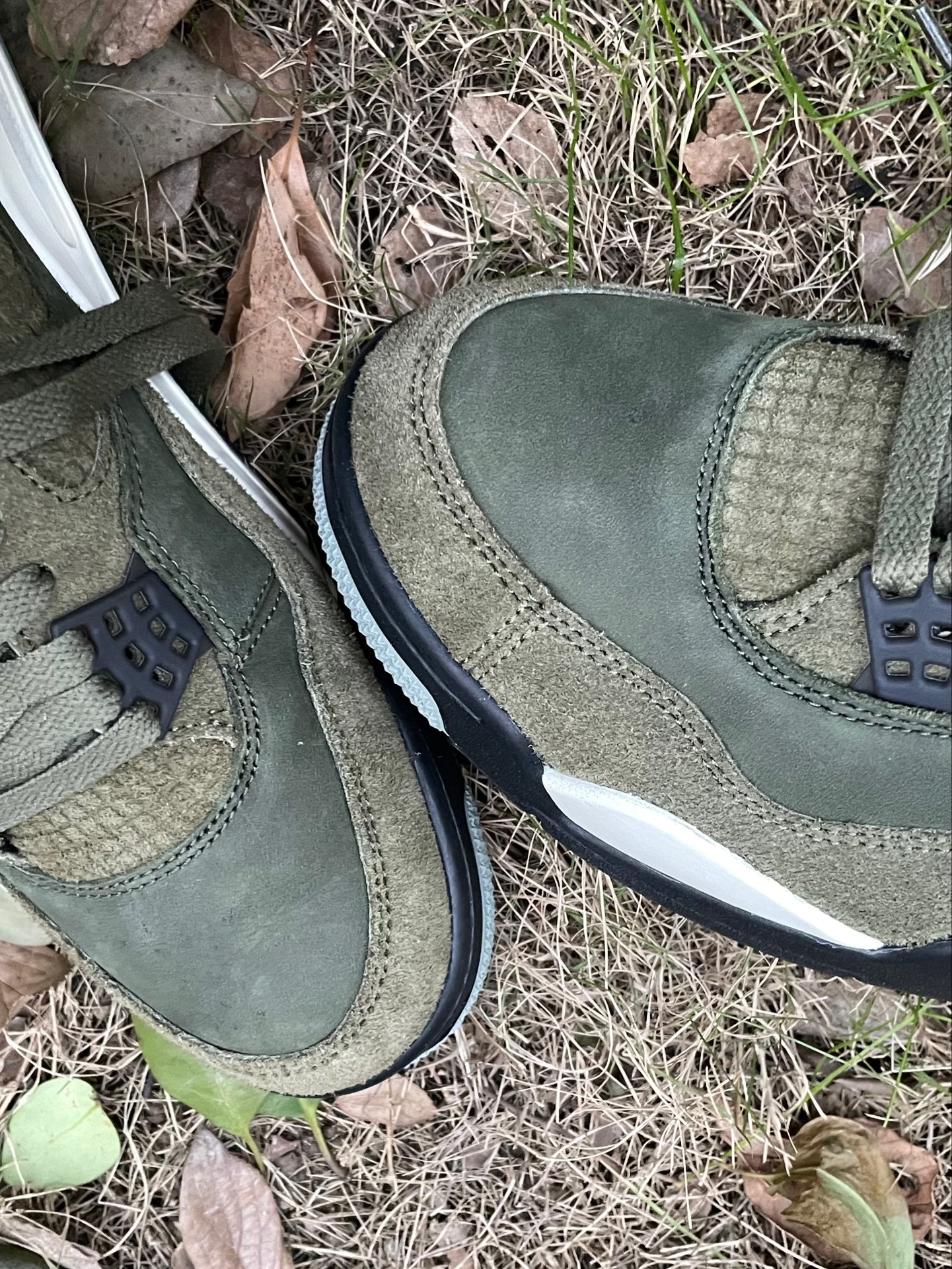 custom review-Jordan Air Джордан 4 'Оливковый' MID Топ Винтажные баскетбольные кроссовки Мужской Армейский зеленый