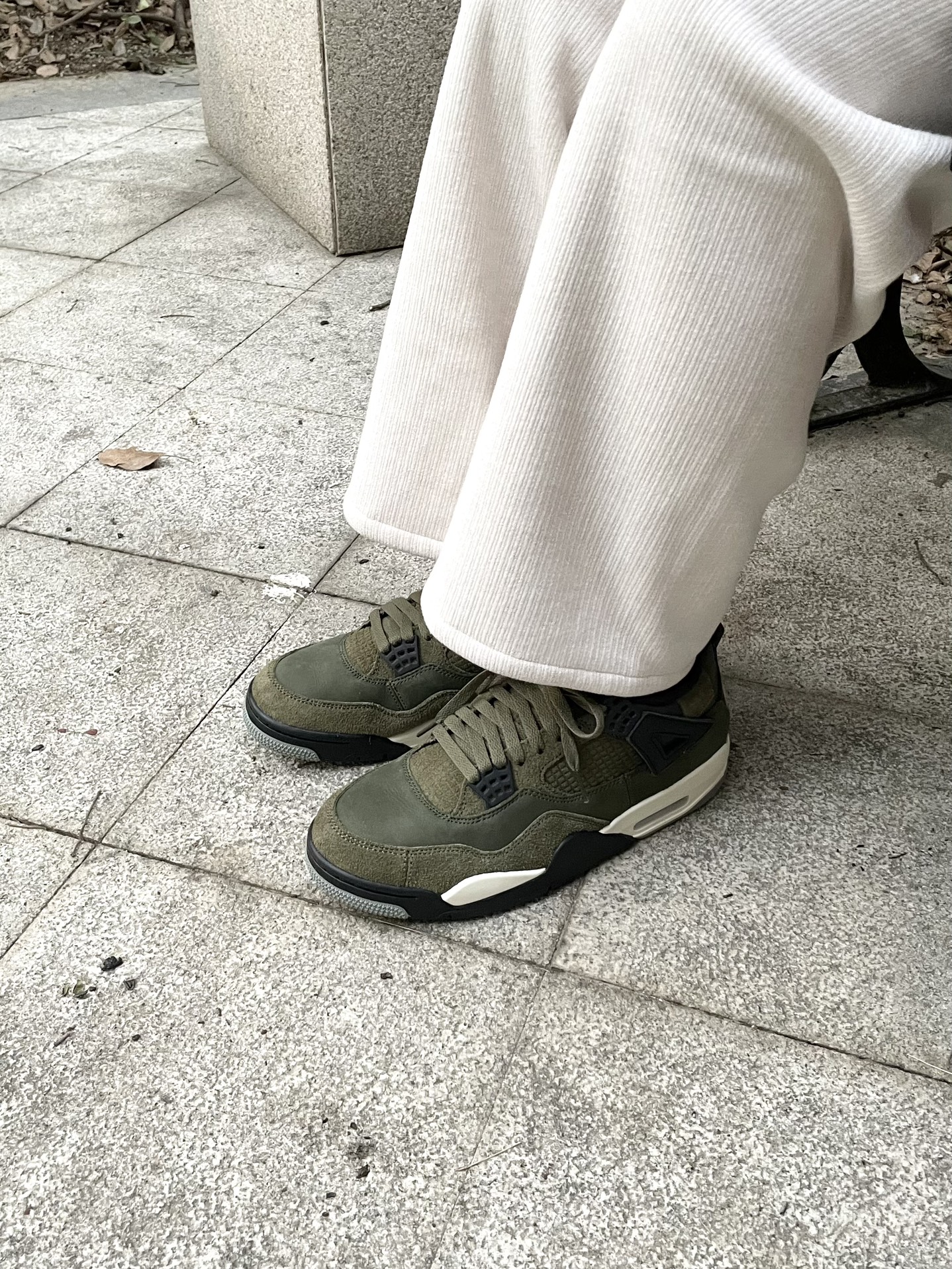 custom review-Jordan Air Джордан 4 'Оливковый' MID Топ Винтажные баскетбольные кроссовки Мужской Армейский зеленый