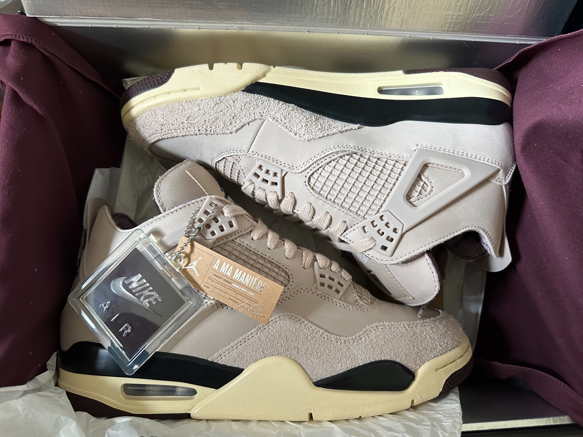 custom review-JORDAN Air Джордан 4 Винтажные баскетбольные кроссовки MID Топ Розовый Женские