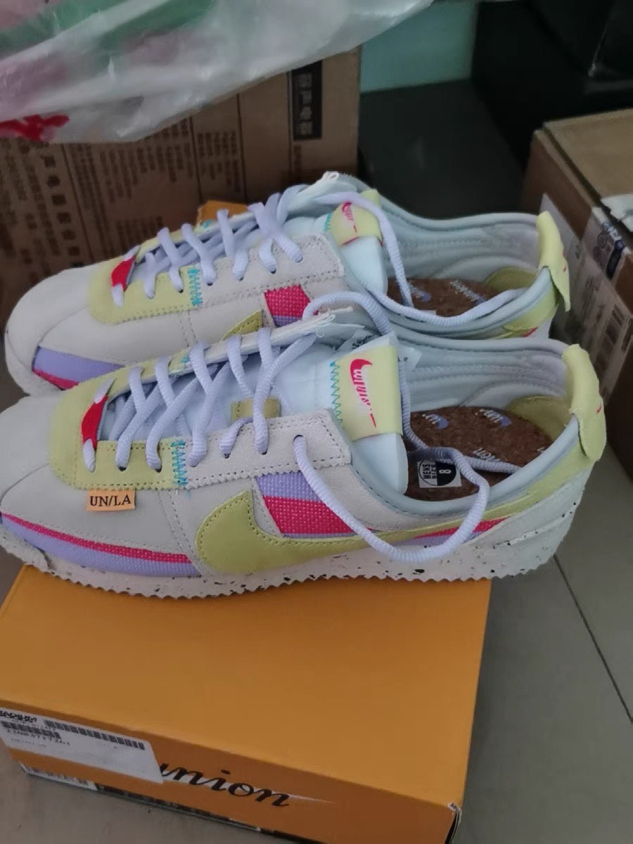 custom review-Union LA x Nike Cortez Low Топ Повседневный Городской Коммутирование Беговые кроссовки Унисекс Бежево-желтый