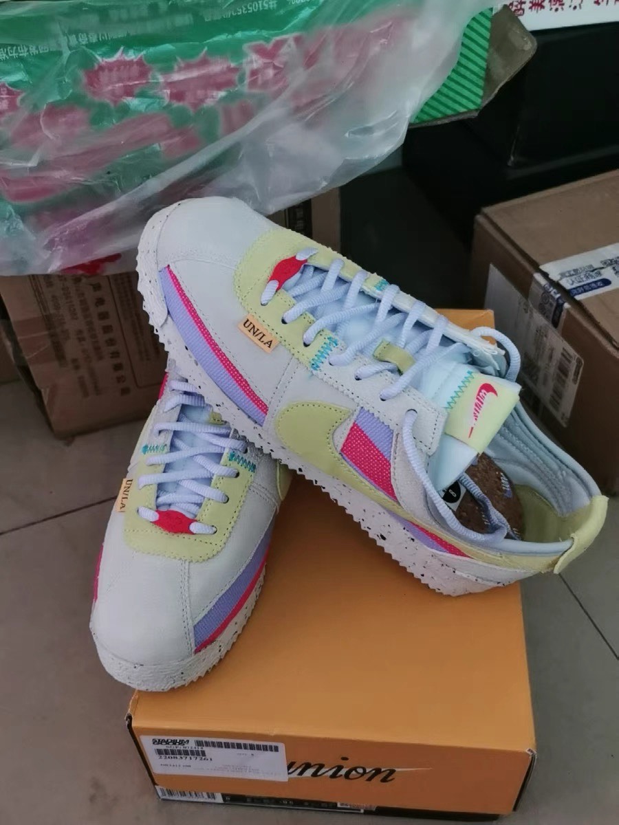 custom review-Union LA x Nike Cortez Low Топ Повседневный Городской Коммутирование Беговые кроссовки Унисекс Бежево-желтый