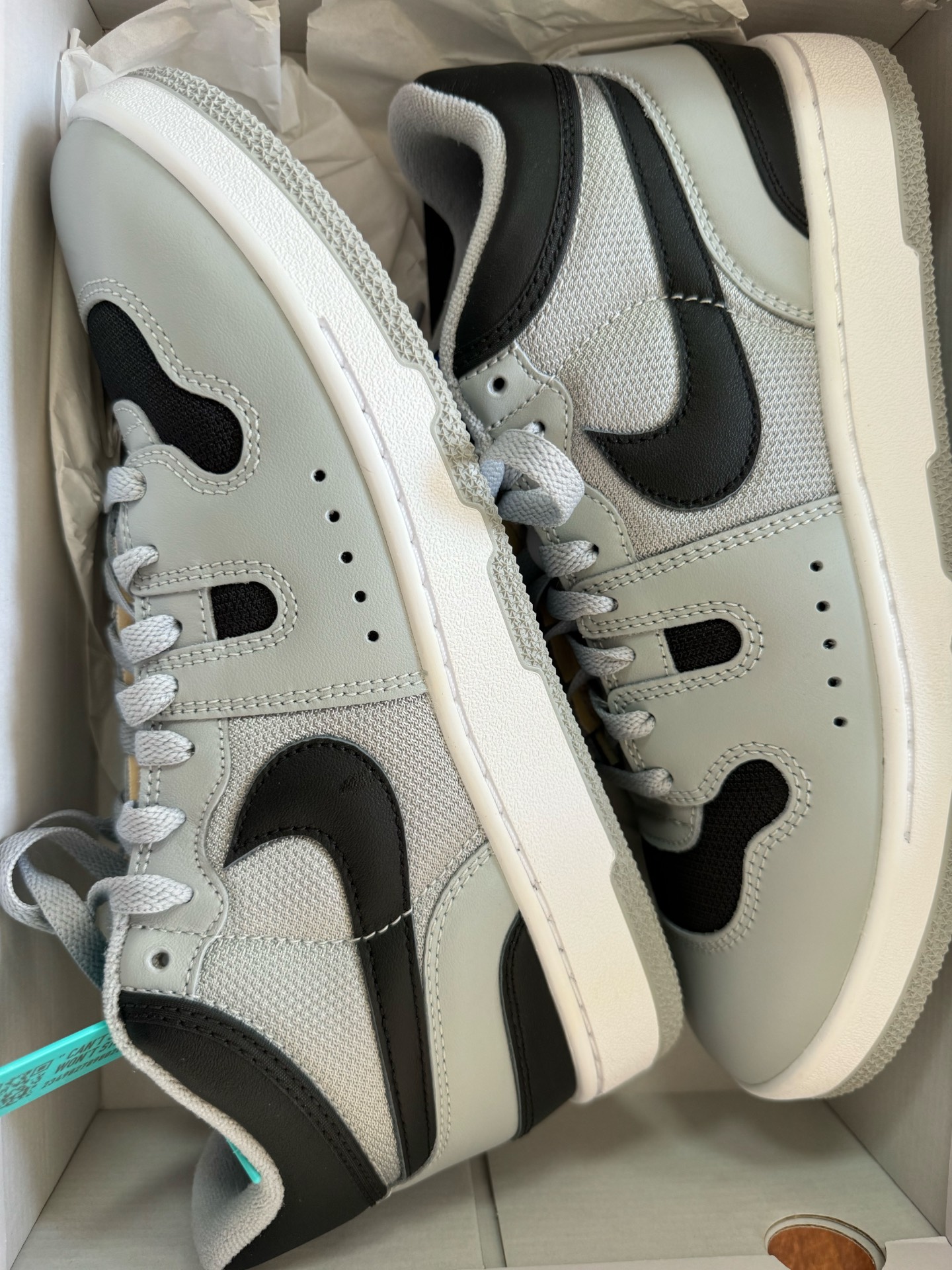 custom review-Nike Mac Attack QS SP OG Амортизация Устойчивый к истиранию Дышащий Низкий Верх Скейтборд Кроссовки Унисекс Серый Черный