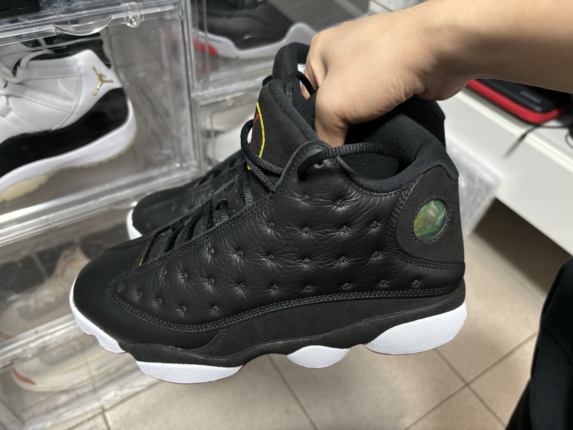 custom review-Jordan Air Jordan 13 'Playoffs' MID Топ Винтажные баскетбольные кроссовки Унисекс Черный Playoff Выпуск 2023 года