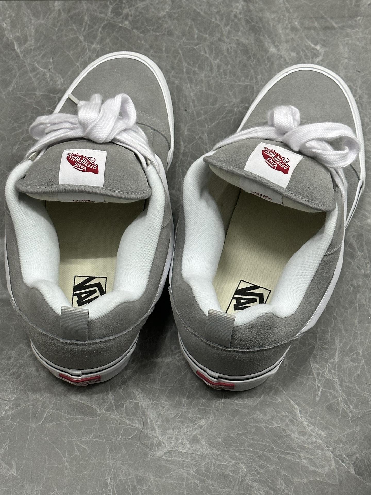 custom review-Vans Knu Skool Амортизация Низкие Кроссовки для скейтбординга Унисекс Серые