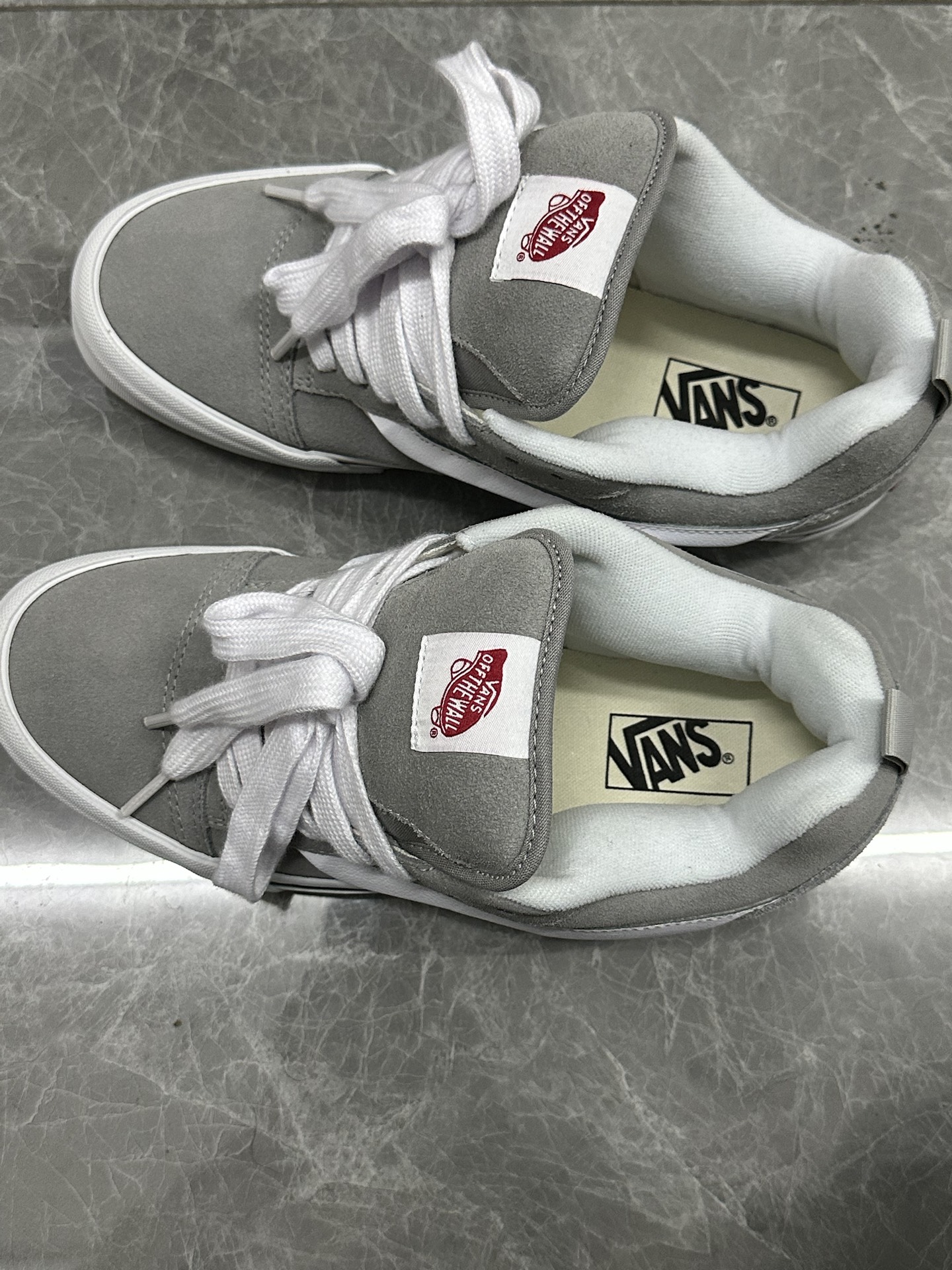 custom review-Vans Knu Skool Амортизация Низкие Кроссовки для скейтбординга Унисекс Серые