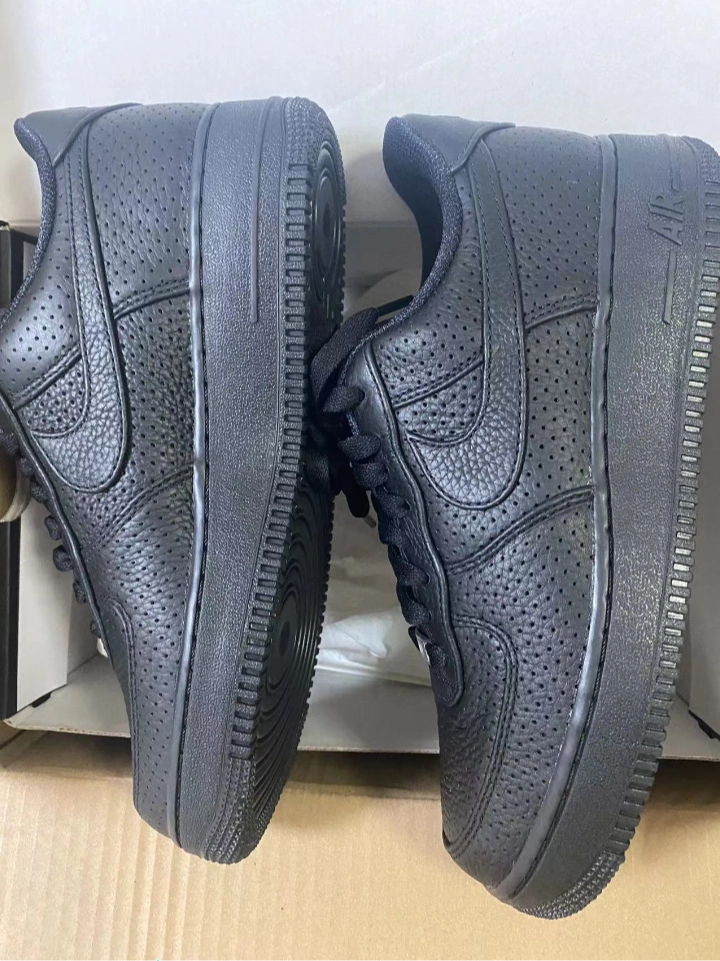 custom review-Nike Air FORCE 1 Low Топ Скейтборд Кроссовки Унисекс Черный