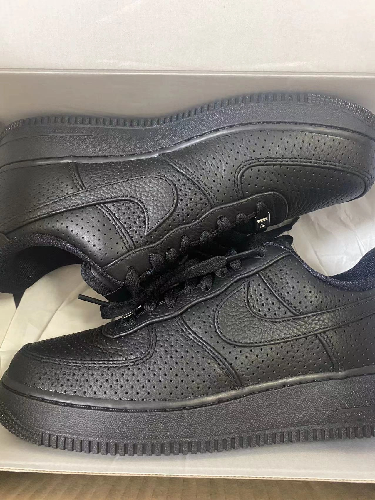 custom review-Nike Air FORCE 1 Low Топ Скейтборд Кроссовки Унисекс Черный