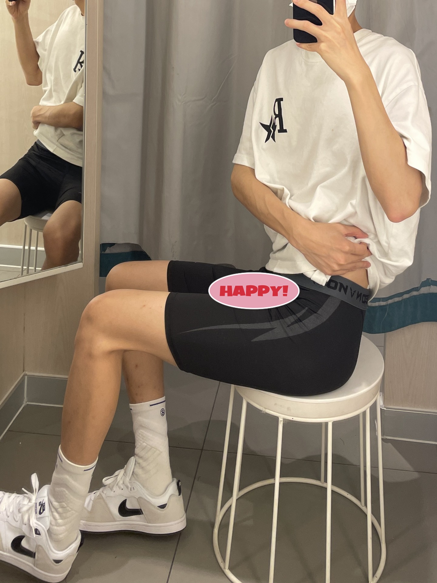 男大爱穿的弹力紧身裤!