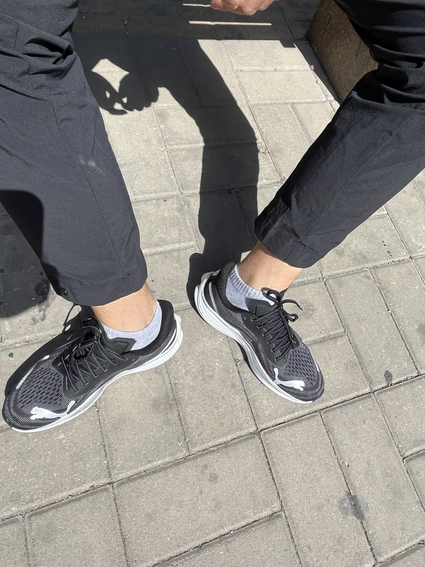 custom review-PUMA Velocity Nitro 3 Устойчивый к истиранию Низкий Топ Повседневные Городские Кроссовки для Коммуникативных Беговых Кроссовки Унисекс Черный Белый